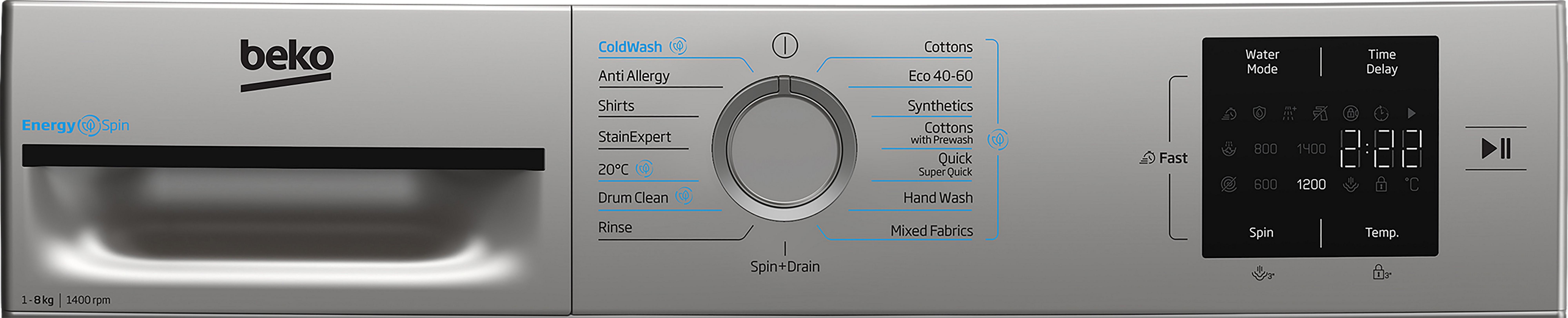 Beko BMN3WT3841S 8kg 1400 Spin Washing Machine thumbnail image