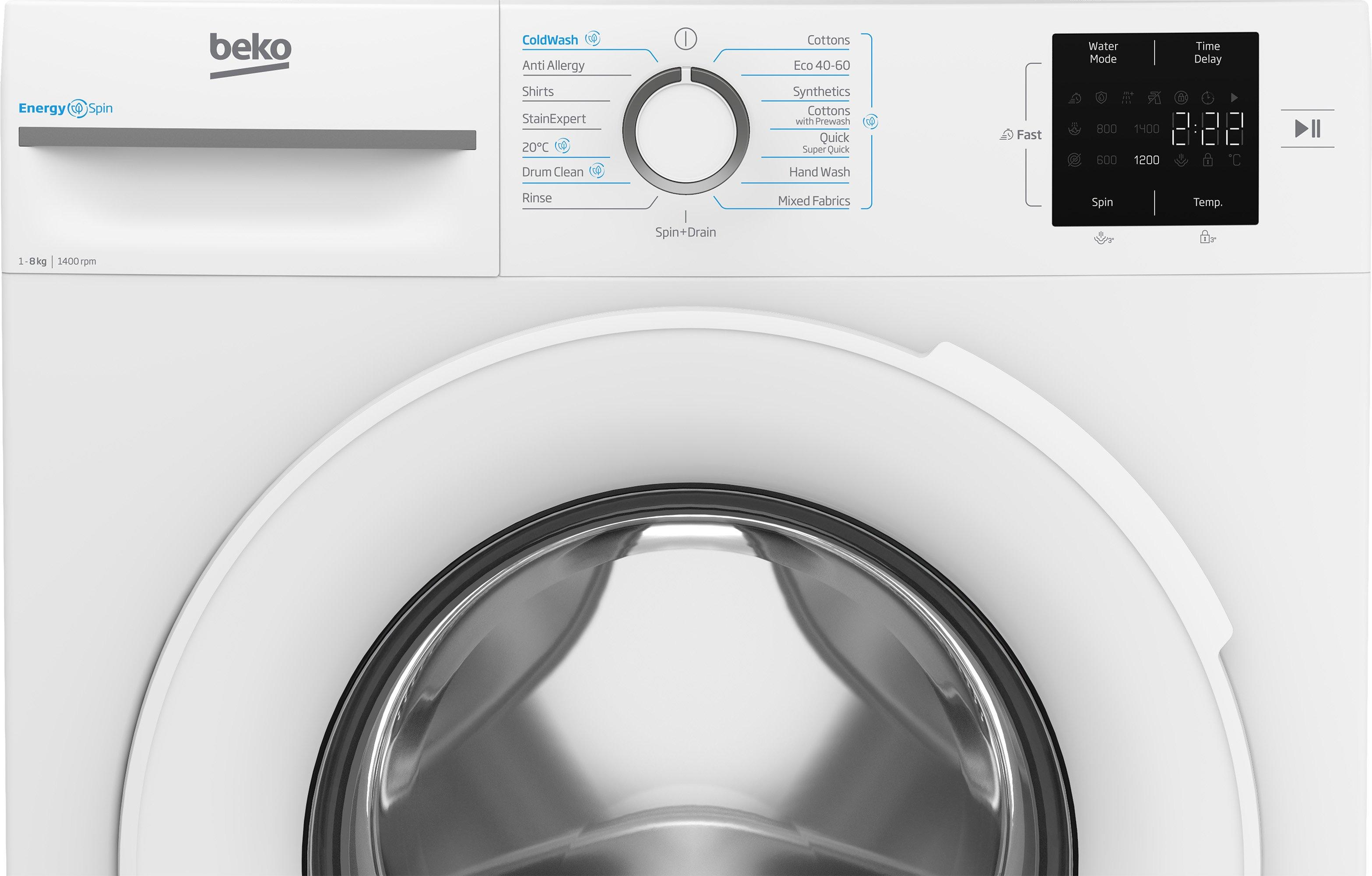 Beko BMN3WT3841W 8kg 1400 Spin Washing Machine  thumbnail image
