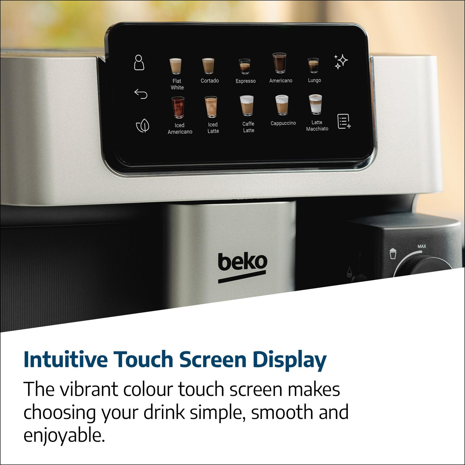 Beko CEG7348X CaffeExperto Bean to Cup Fully Automatic Espresso Machine - Silver thumbnail image