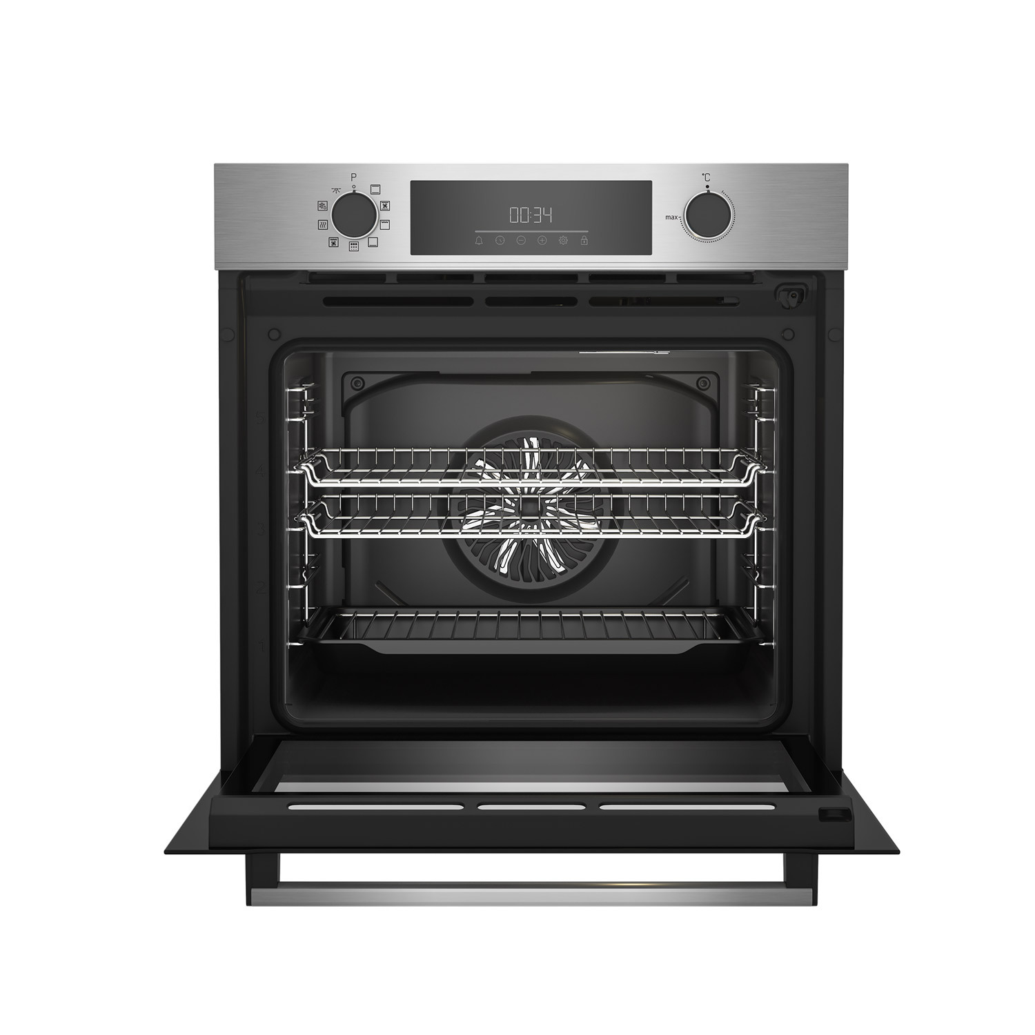 Beko AeroPerfect CIMY92XP 59.4cm Pyrolytic Built In Electric Single Oven - Stainless Steel thumbnail image