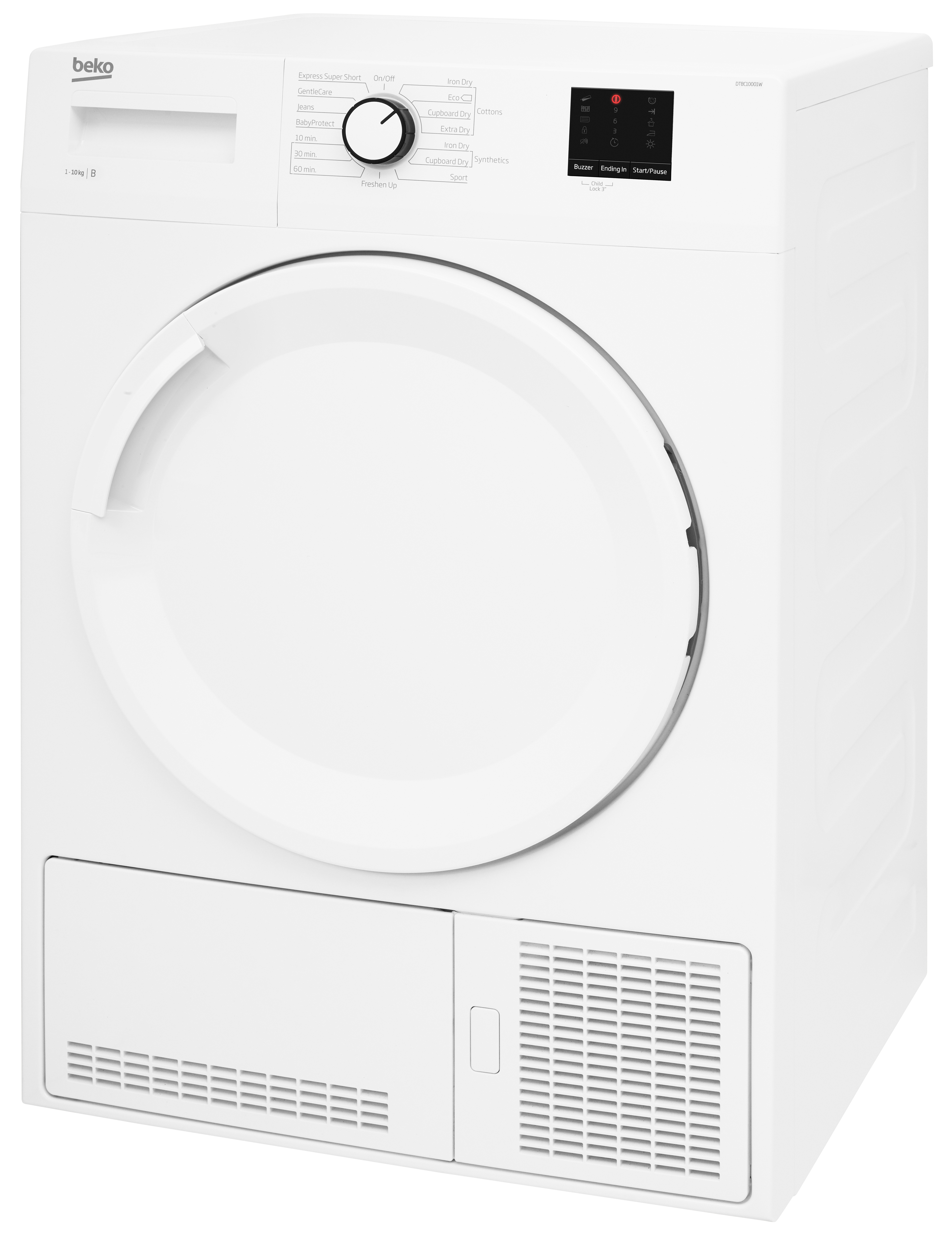 Beko DTBC10001W 10kg Condenser Tumble Dryer with Sensor Programmes - White thumbnail image