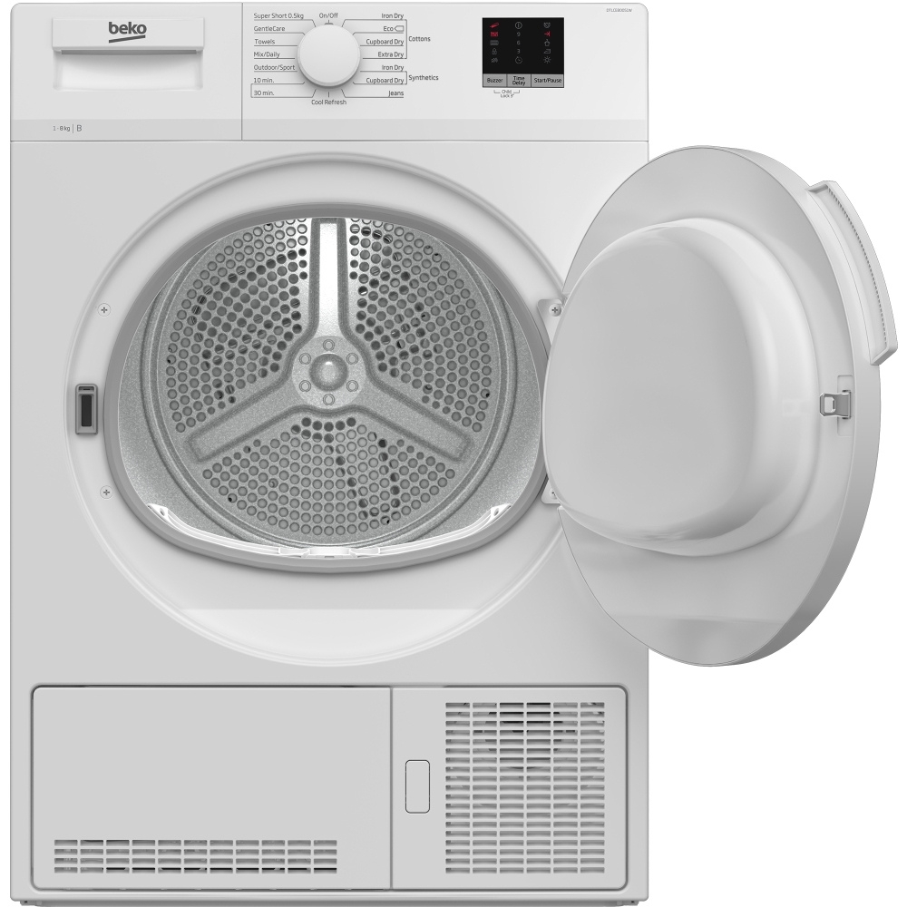 Beko DTLCE80051W 8kg Condenser Tumble Dryer - White thumbnail image