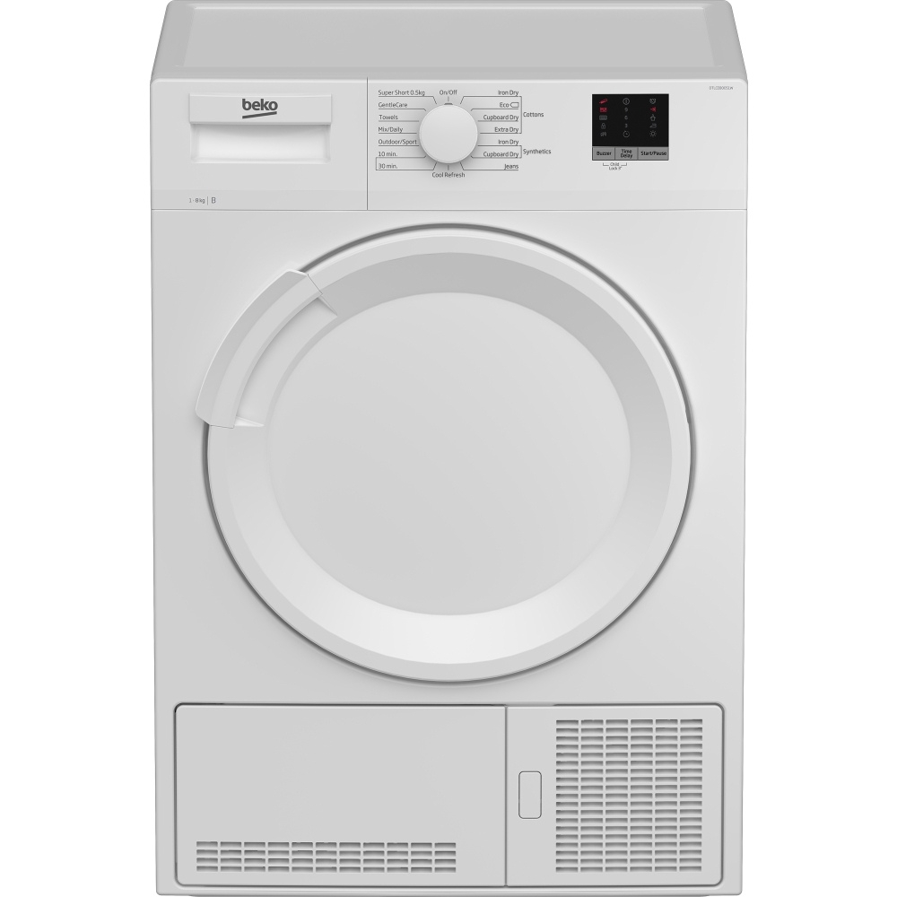 Beko DTLCE80051W 8kg Condenser Tumble Dryer - White thumbnail image