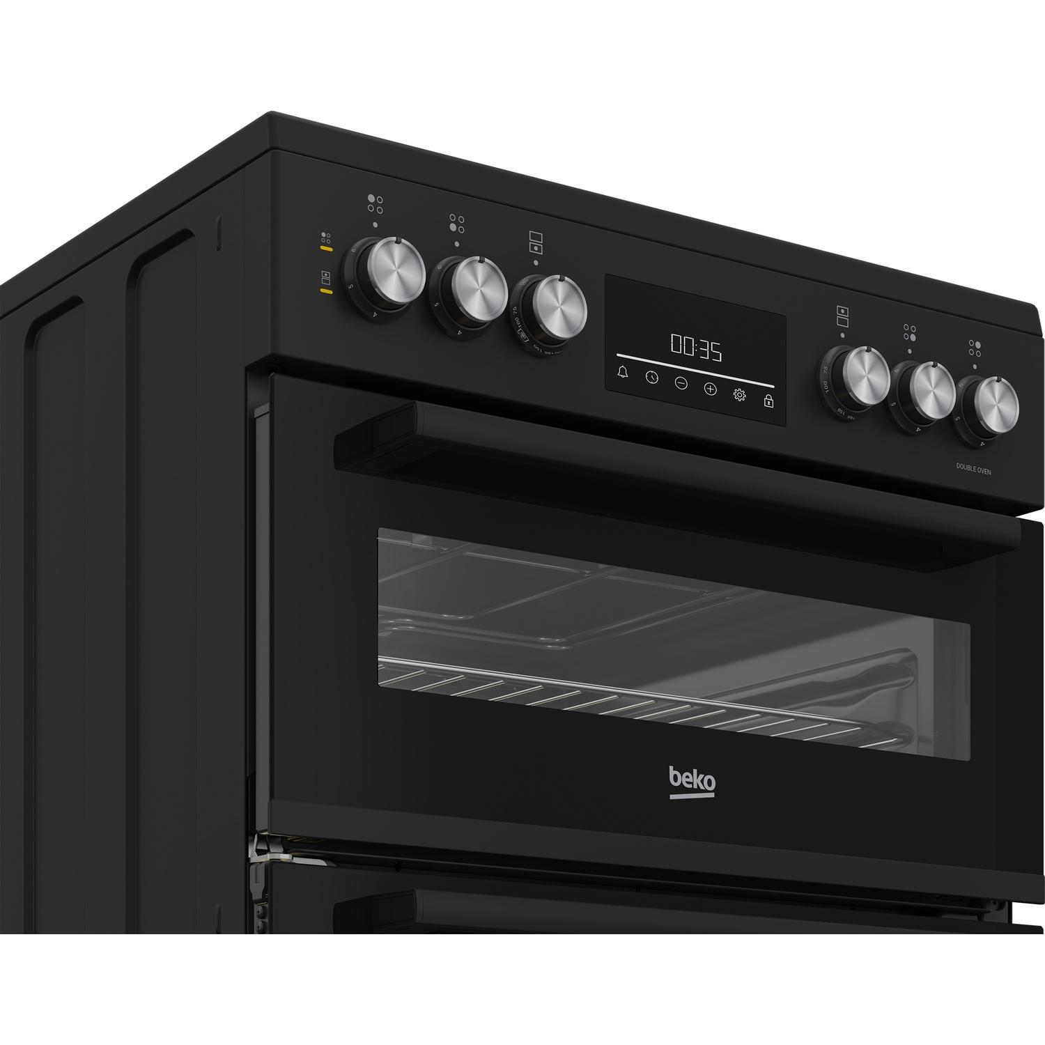 Beko EDC6731K 60cm Double Oven Electric Cooker with Vitroceramic Hob thumbnail image