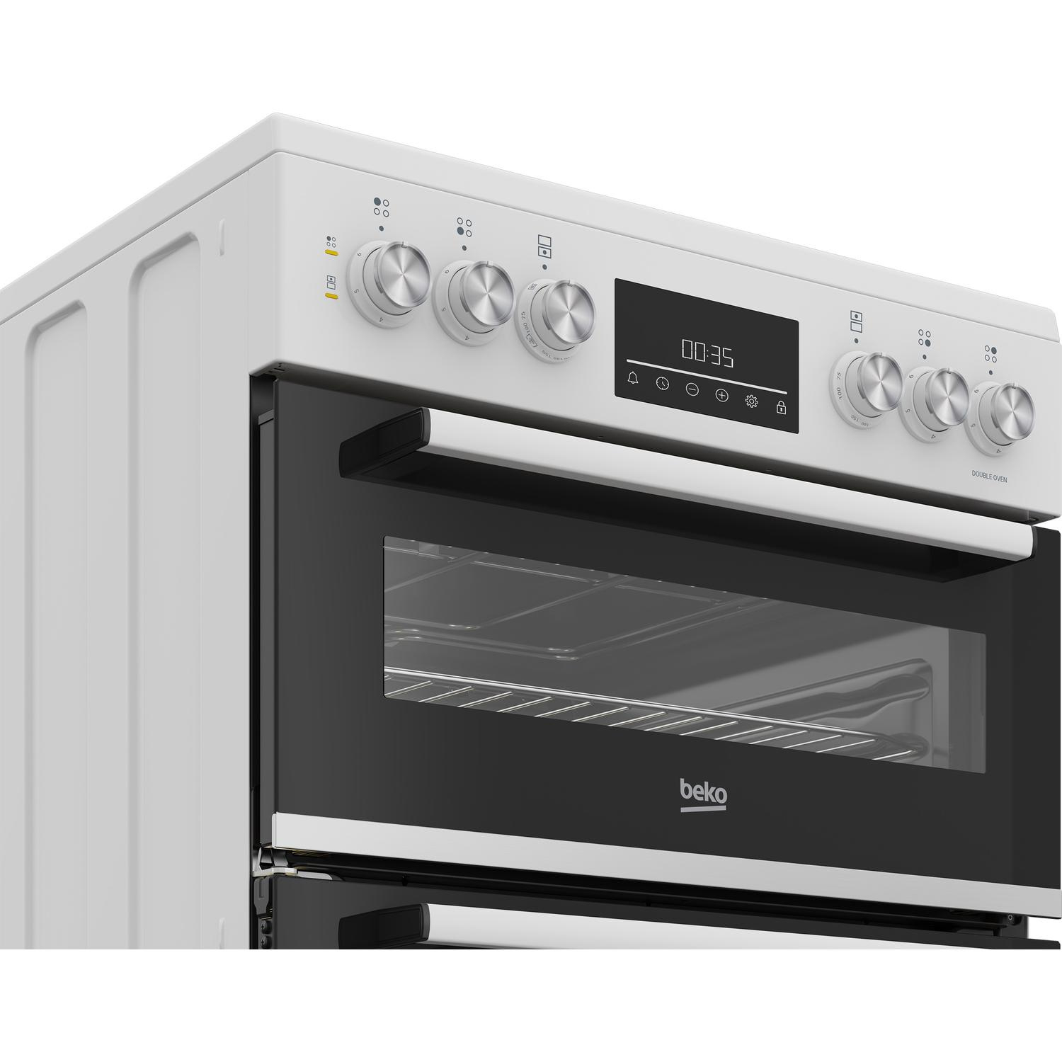 Beko EDC6731W 60cm Double Oven Electric Cooker with Vitroceramic Hob thumbnail image