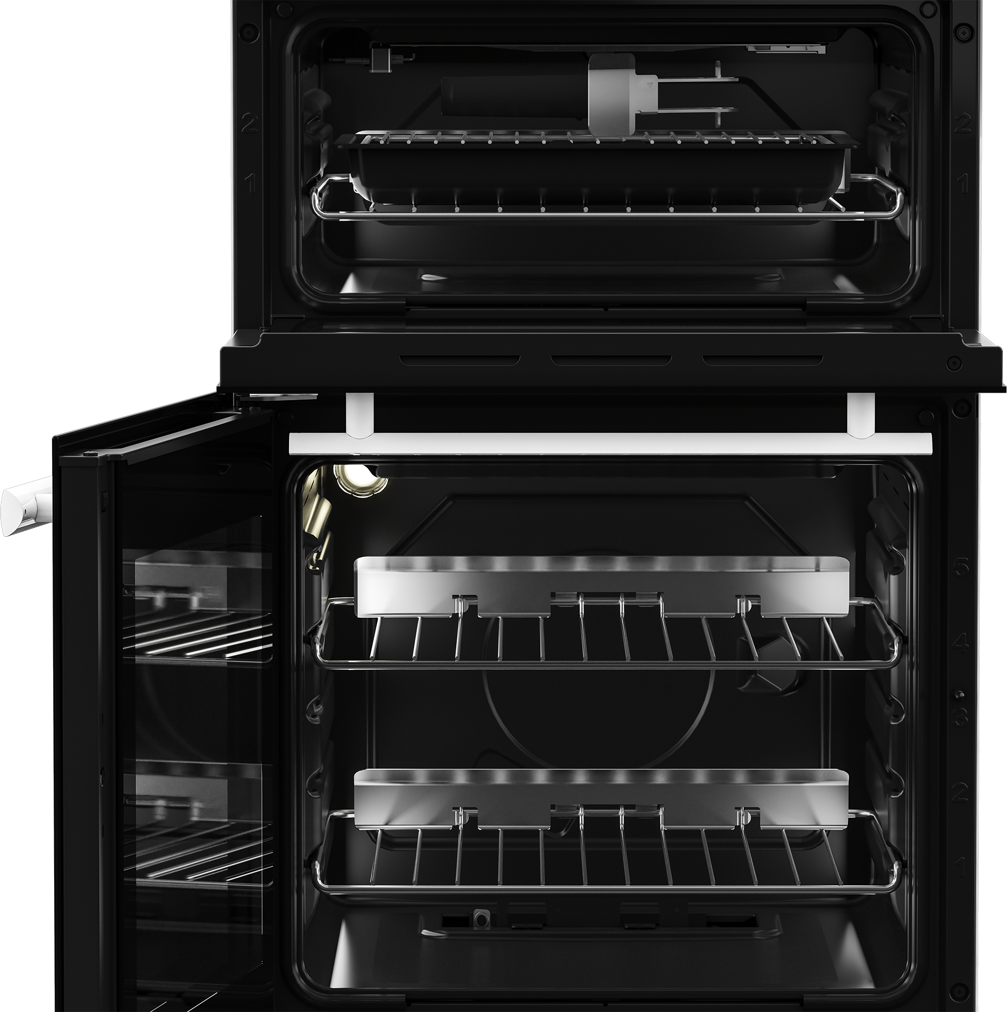 Beko EDG507W 50cm Twin Cavity Gas Cooker with Gas Hob - White thumbnail image