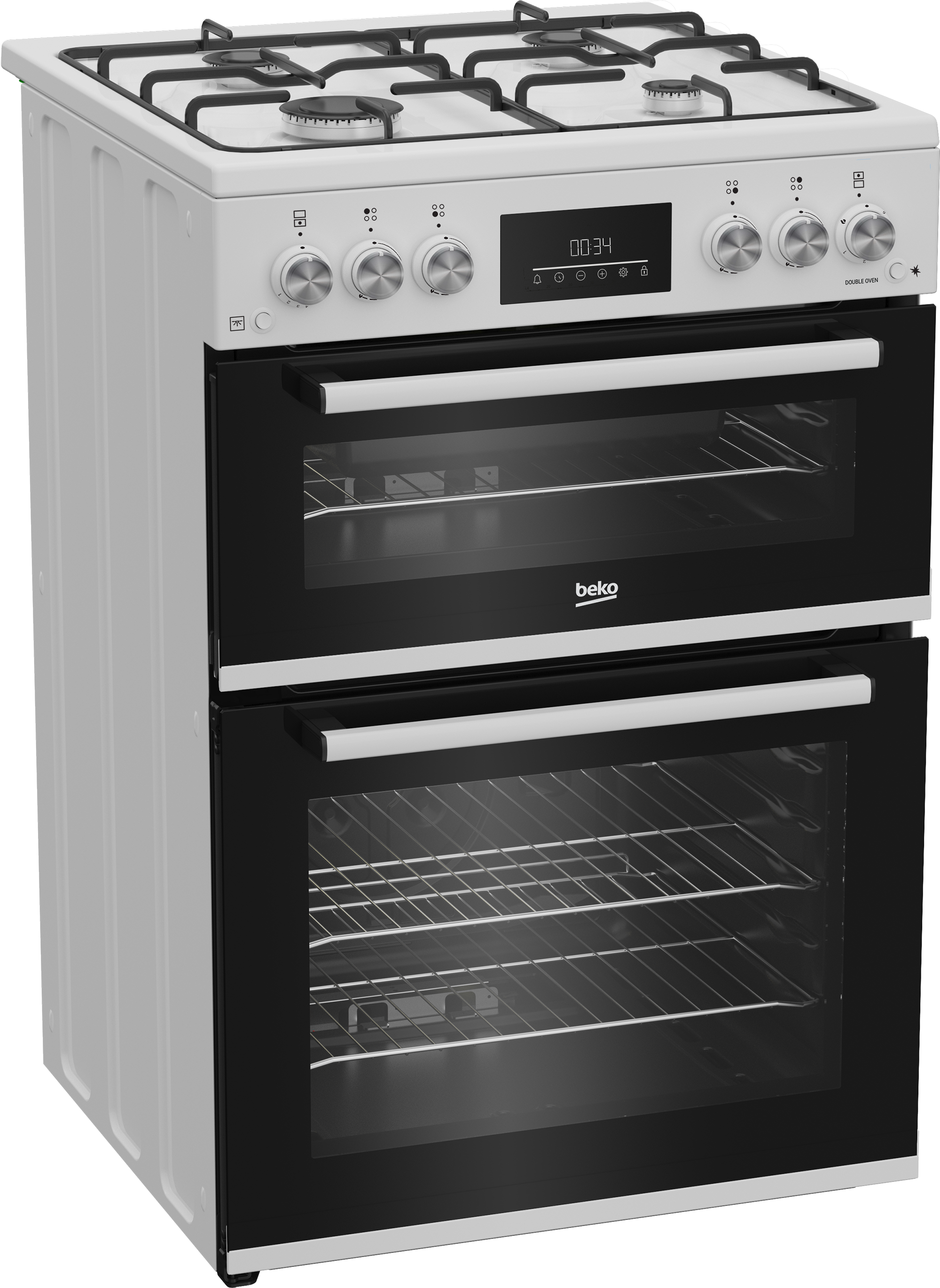 Beko EDG6231W 60cm Double Oven Gas Cooker with Gas Hob  thumbnail image