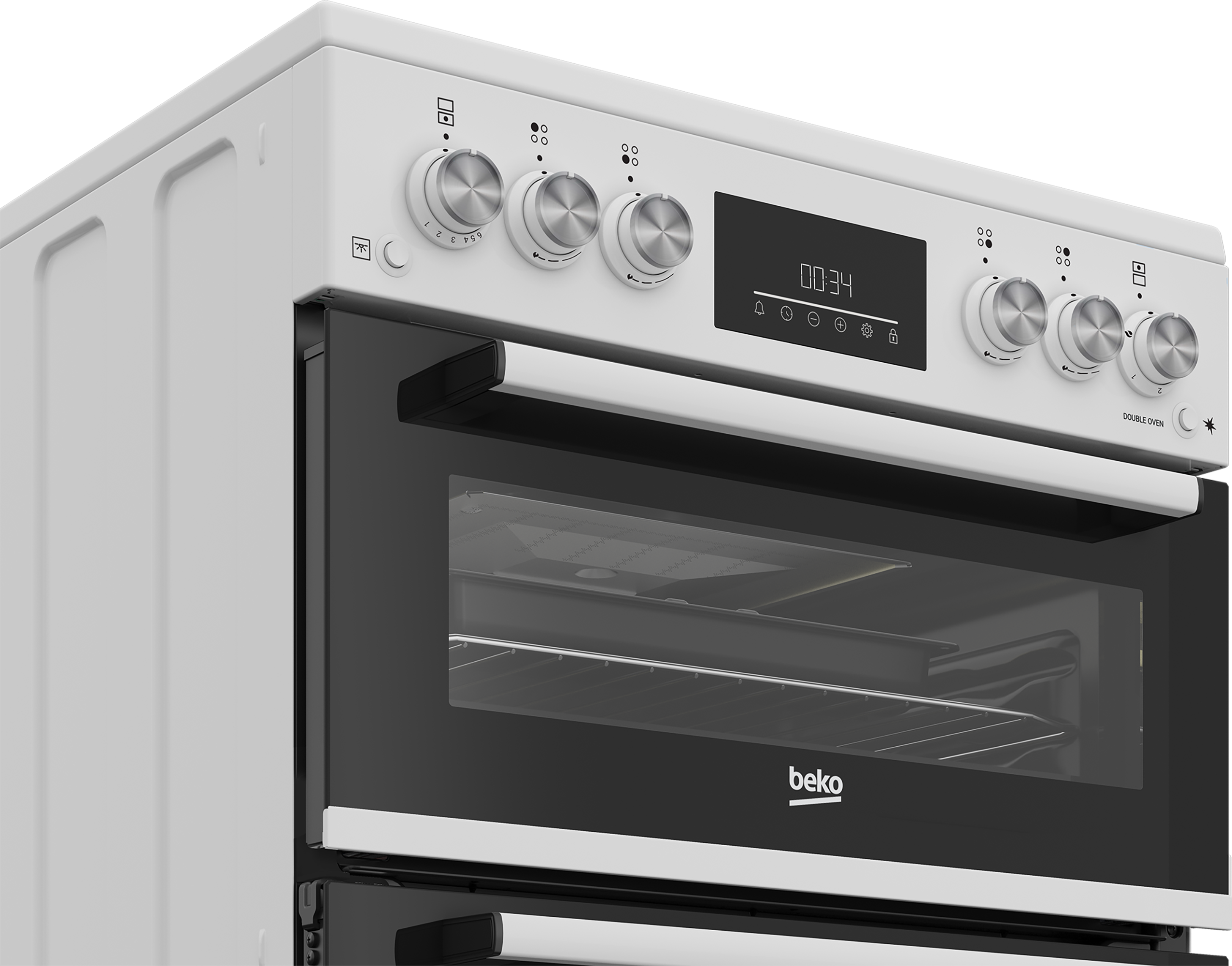 Beko EDG6231W 60cm Double Oven Gas Cooker with Gas Hob  thumbnail image