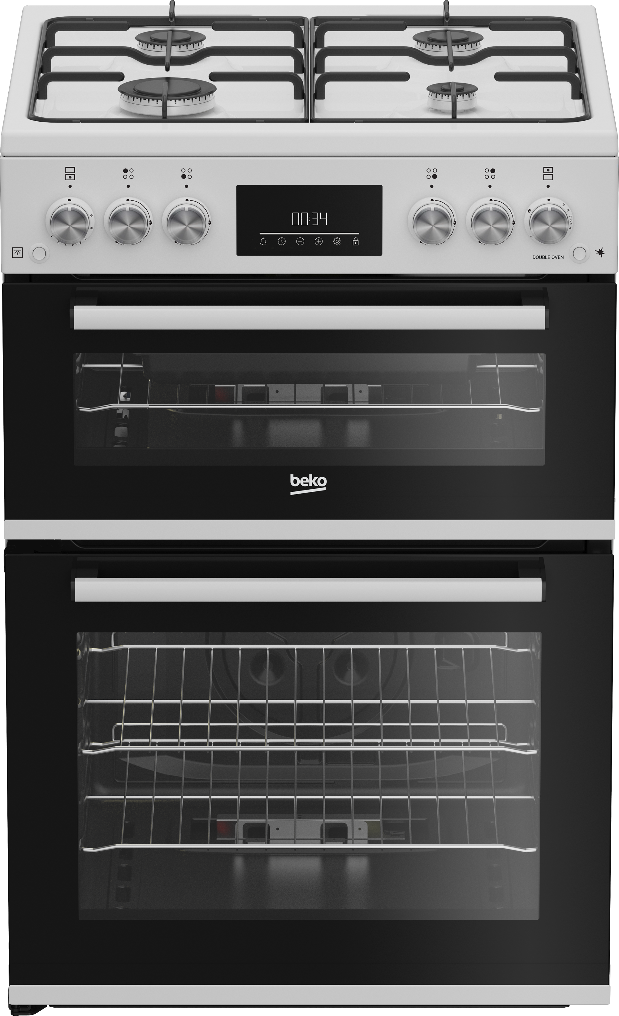 Beko EDG6231W 60cm Double Oven Gas Cooker with Gas Hob  thumbnail image