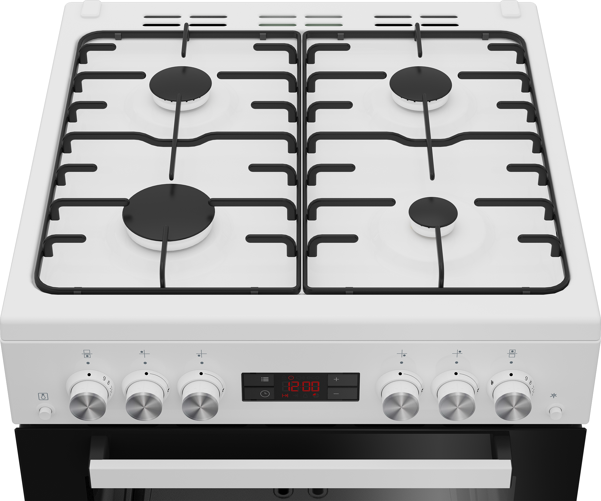 Beko EDG634W 60cm Double Oven Gas Cooker with Gas Hob - White thumbnail image