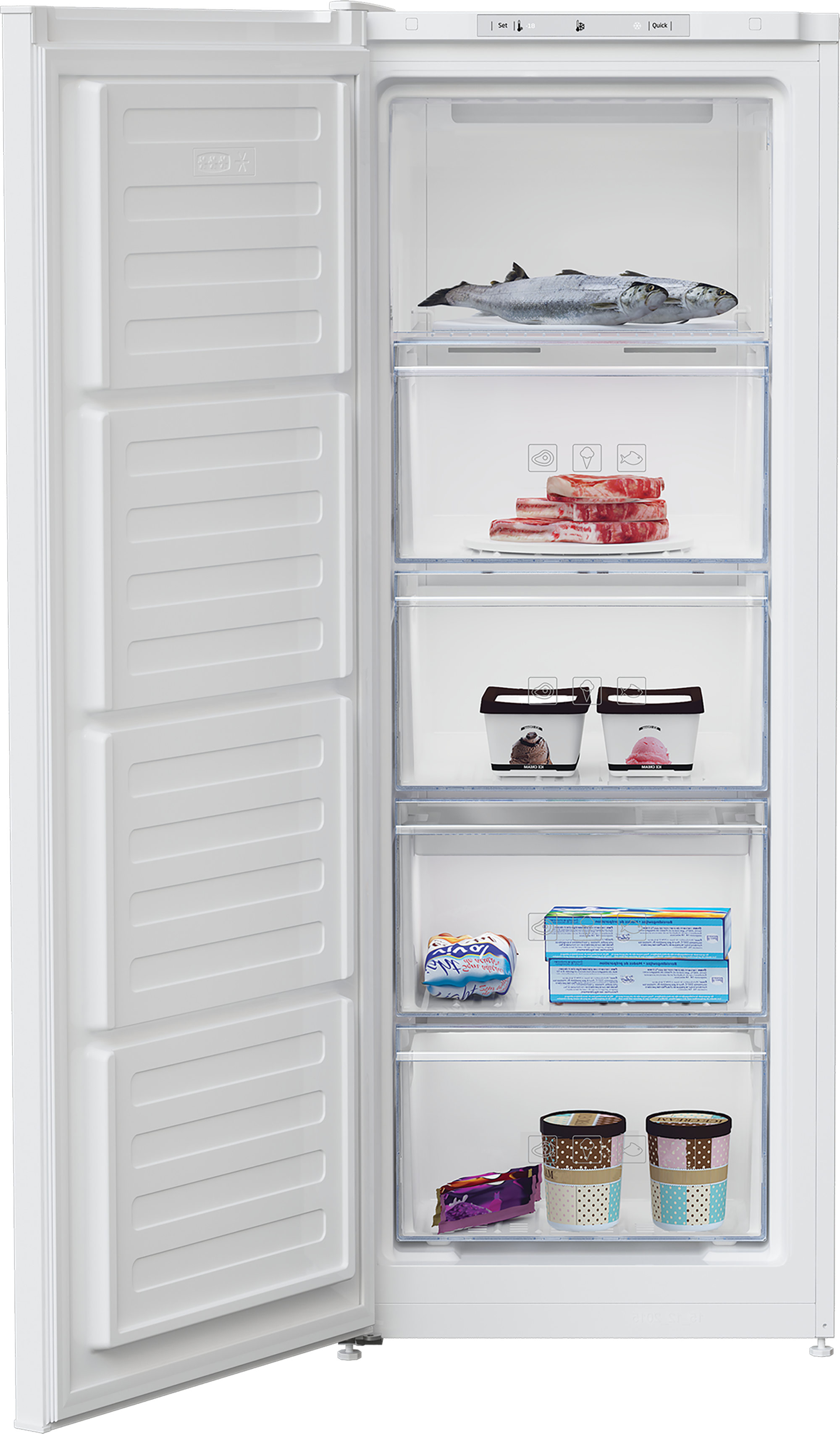 Beko FFG4545W 54cm Frost Free Tall Freezer - White thumbnail image