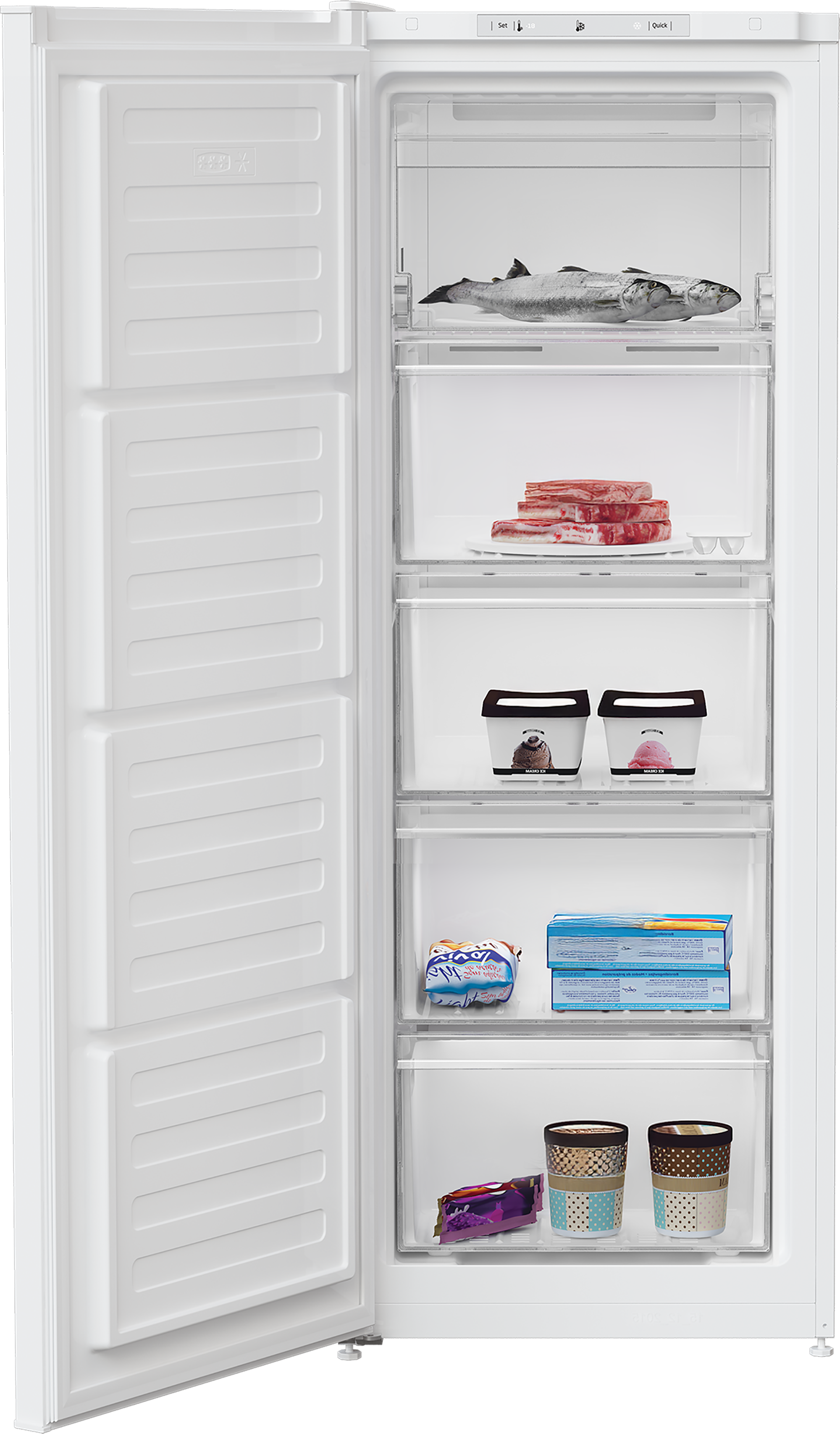 Beko FNE4545W Freestanding Tall Frost Free Freezer thumbnail image