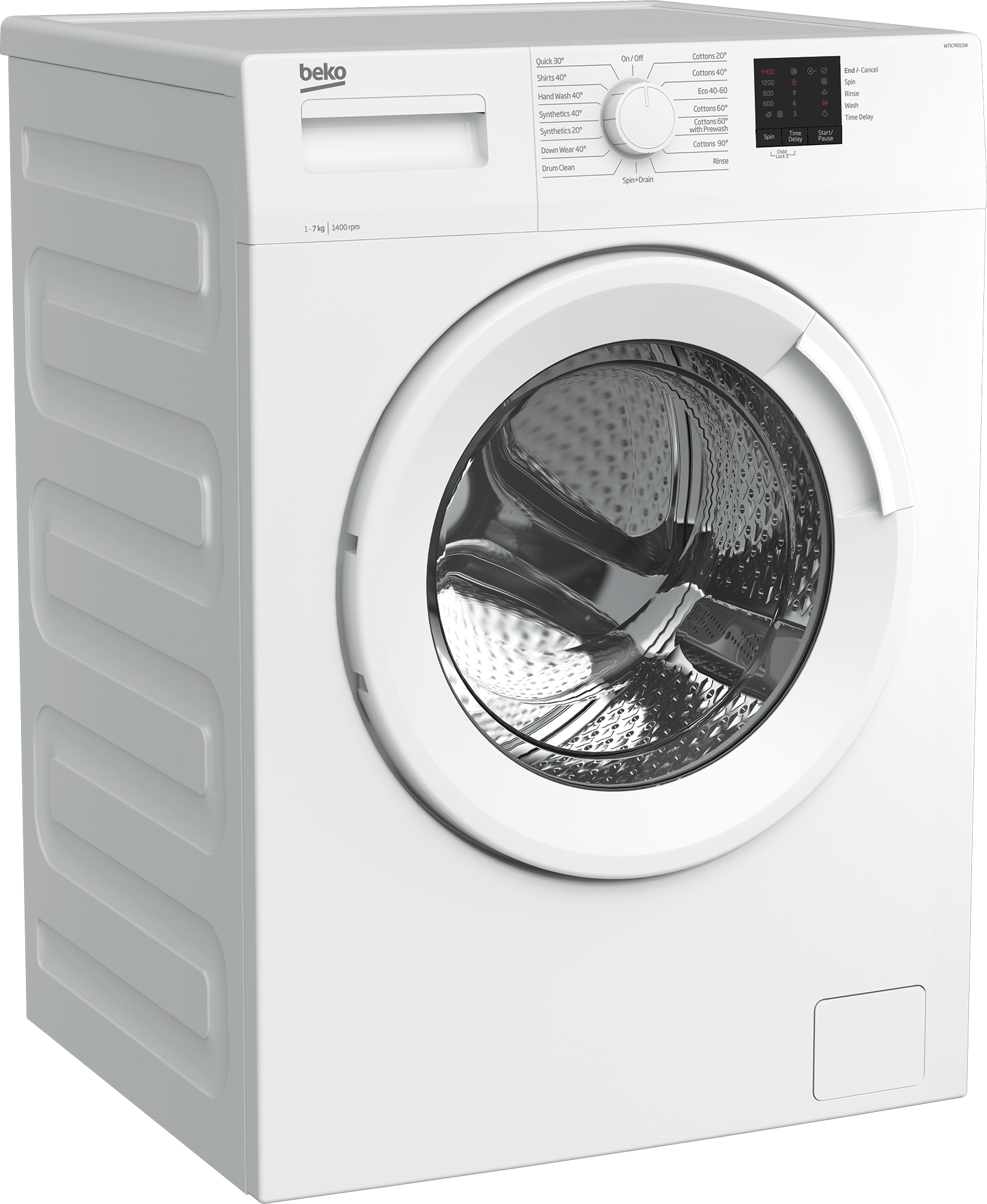 Beko WTK74011W 7kg 1400 Spin  Washing Machine - White thumbnail image