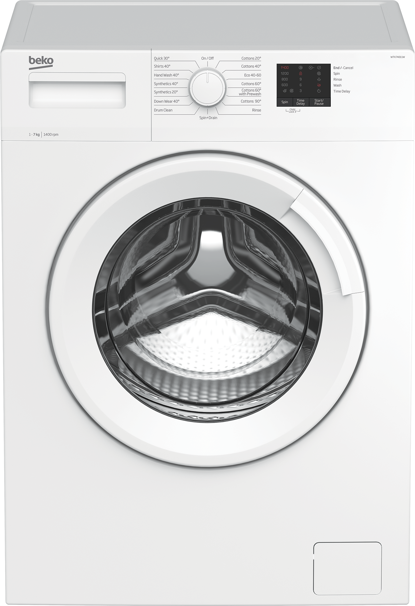Beko WTK74011W 7kg 1400 Spin  Washing Machine - White thumbnail image