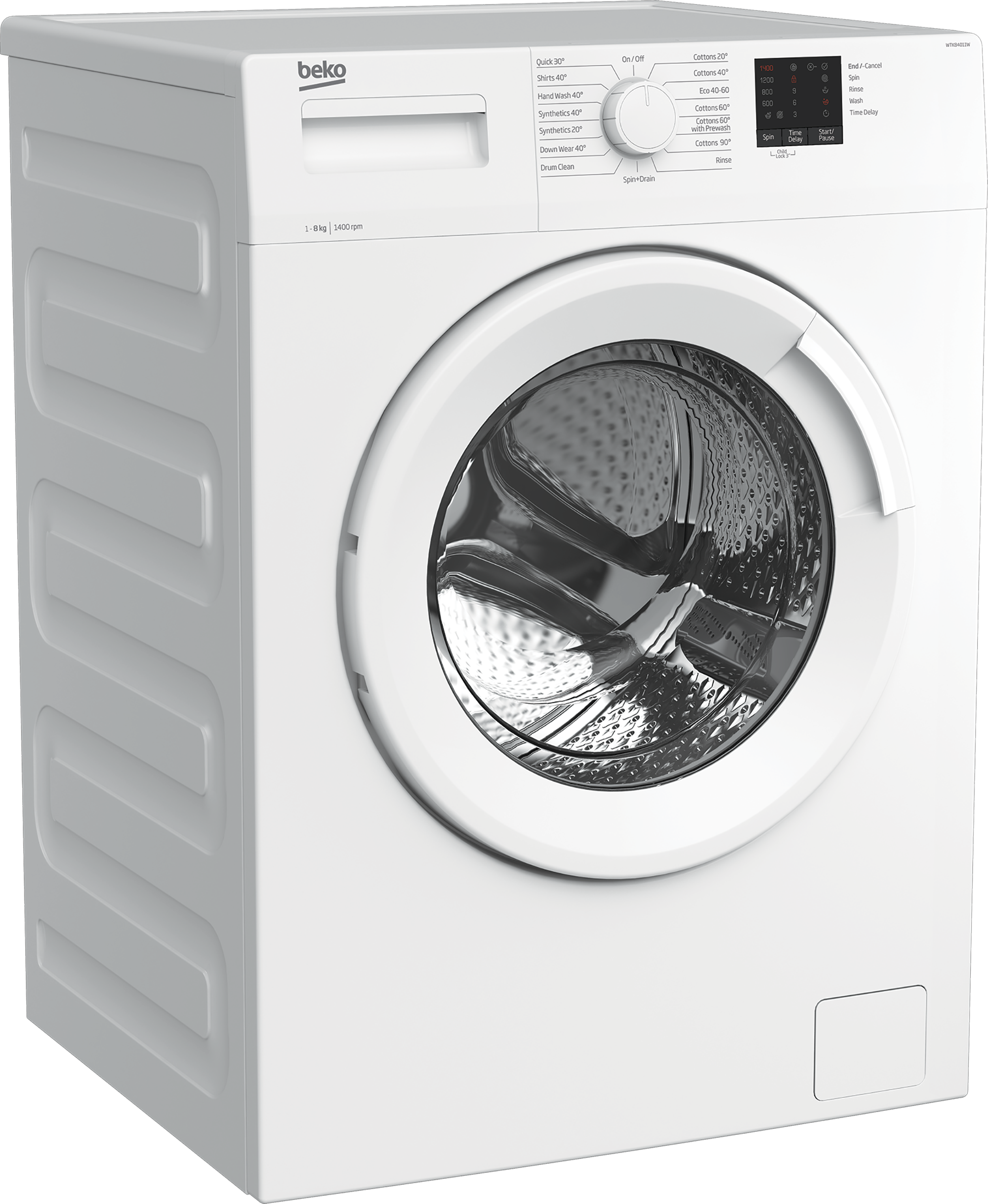 Beko WTK84011W 8kg 1400 Spin  Washing Machine - White thumbnail image