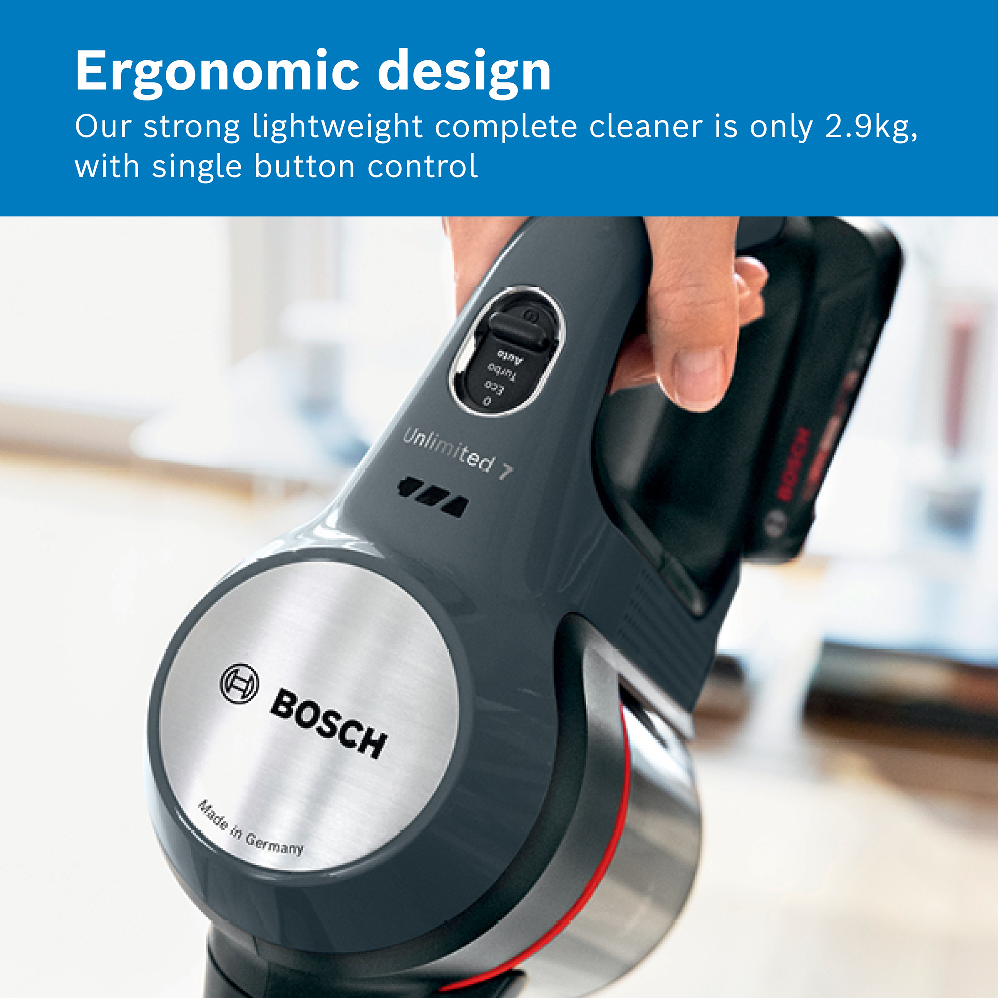 Bosch Unlimited 7 BCS711GBKIT Cordless Vacuum Cleaner - Dark Granite - PLUS Additional Battery thumbnail image