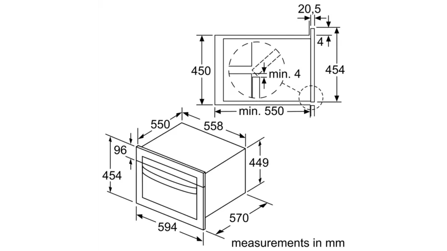 Bosch CMA583MS0B Series 4 Built-In Combination Microwave - Stainless Steel thumbnail image