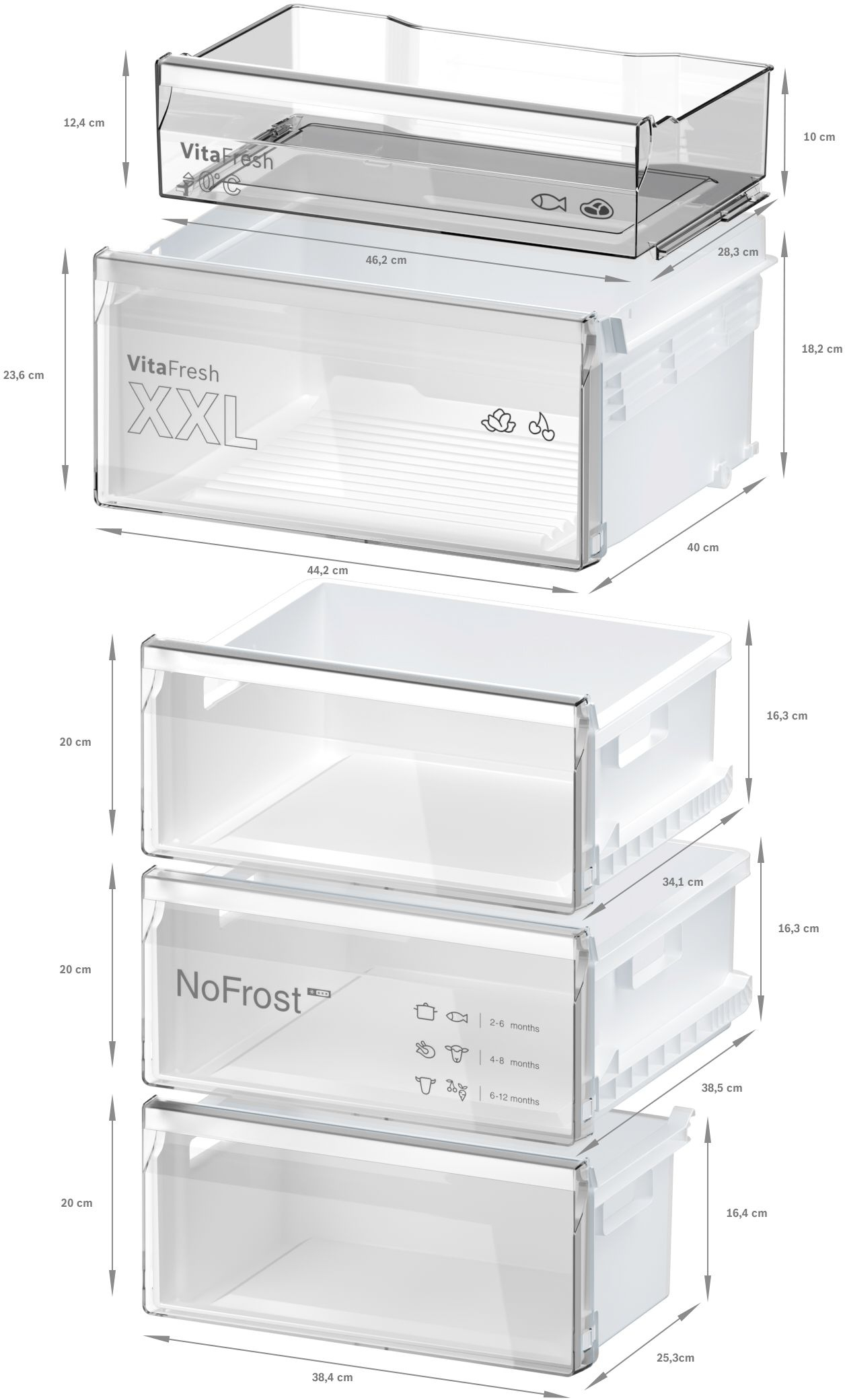 Bosch KGN392LAFG 60cm 70/30 No Frost Fridge Freezer - Stainless Steel thumbnail image