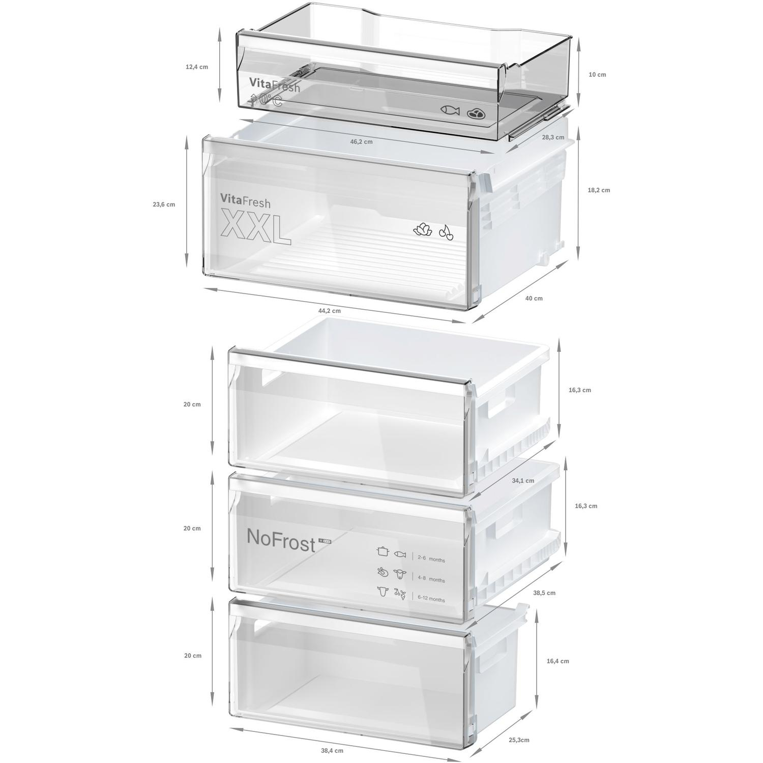 Bosch KGN392LAGG 60cm 60/40 Total No Frost Fridge Freezer - Silver thumbnail image
