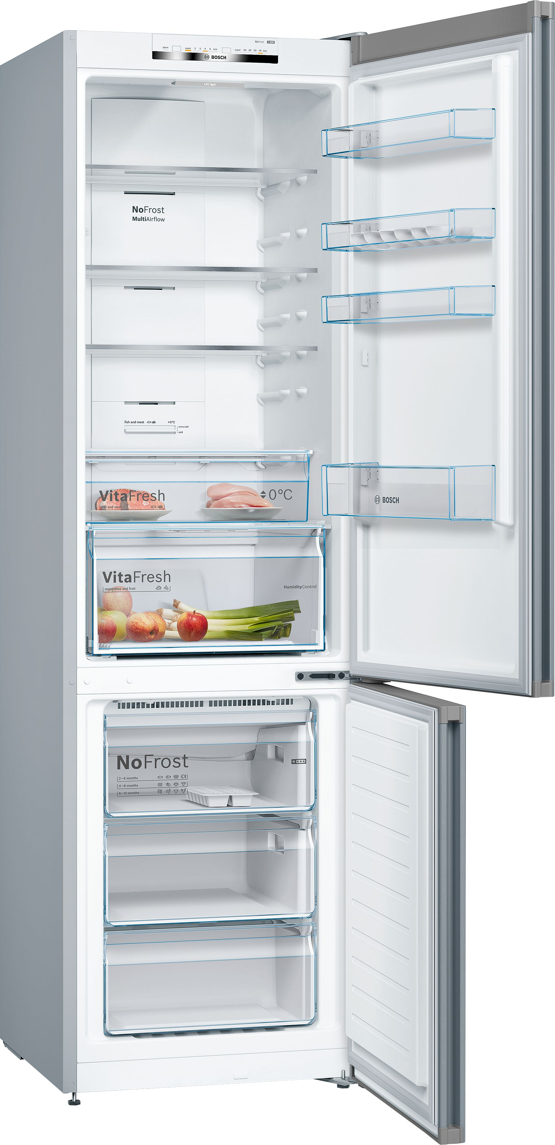 Bosch KGN392LEBG 60cm 70/30 Total No Frost Fridge Freezer - Stainless Steel Look thumbnail image