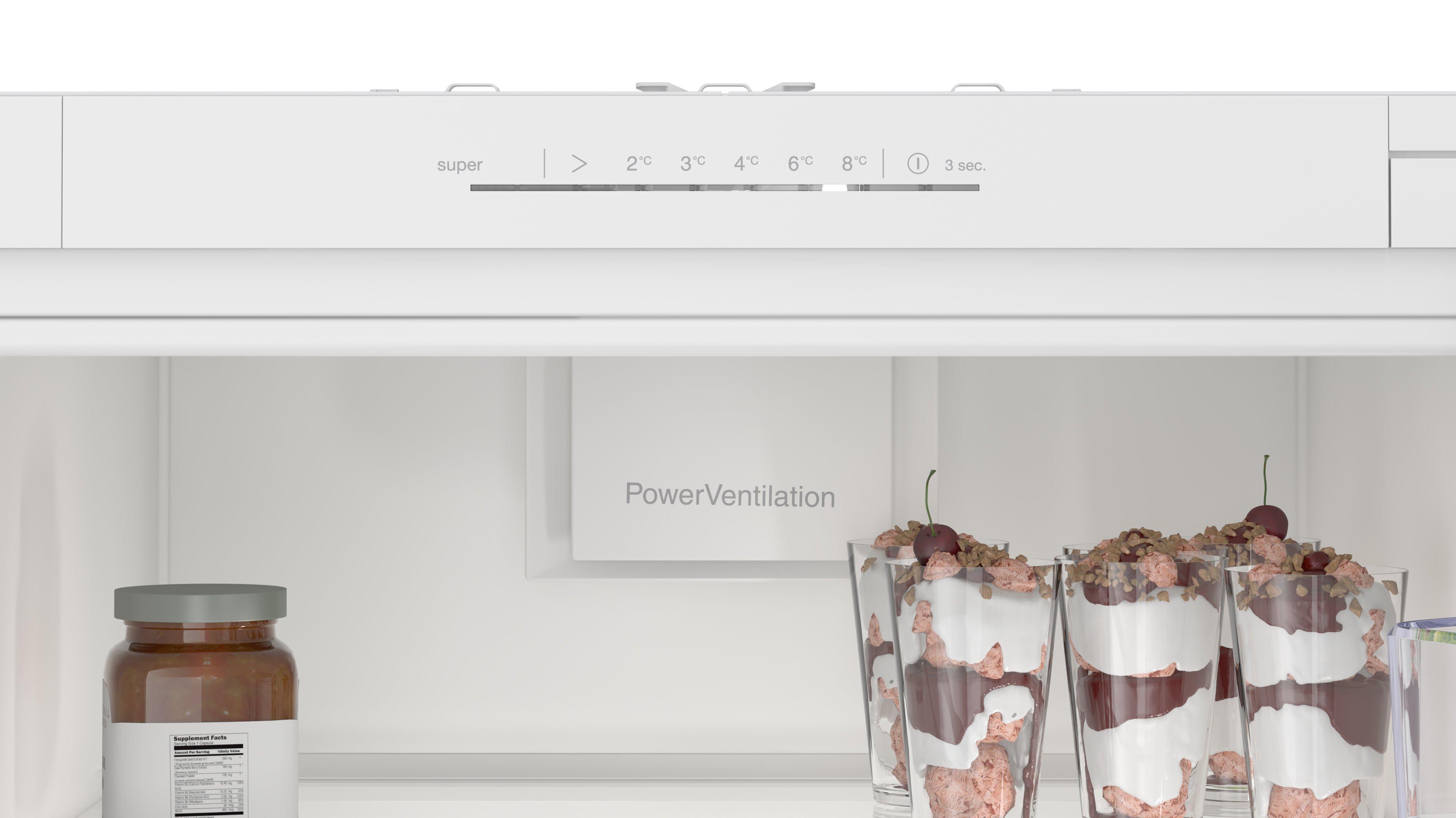 Bosch KIR81NSE0G 54.1cm Built-In Tall Larder Fridge - White thumbnail image
