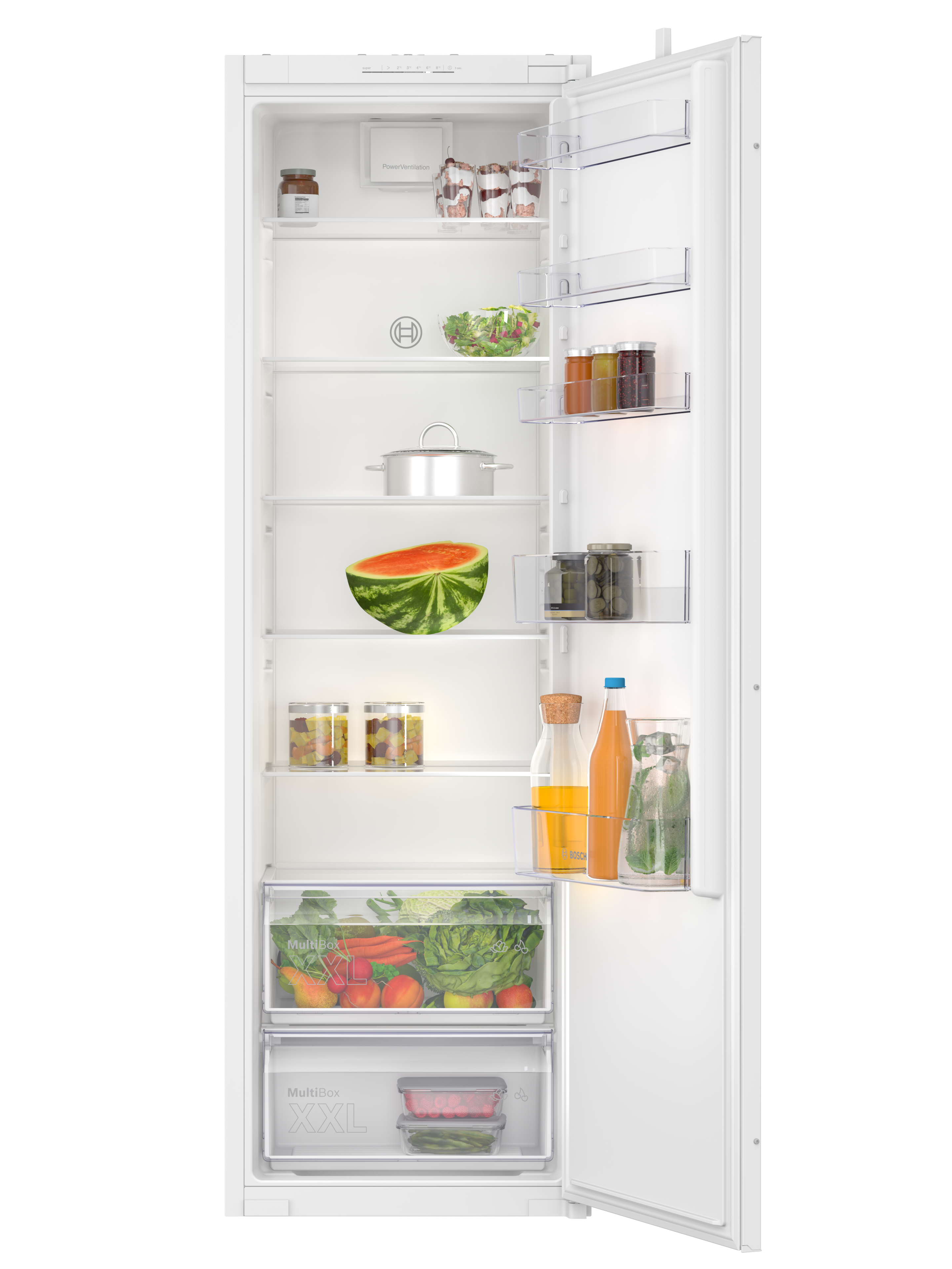 Bosch KIR81NSE0G 54.1cm Built-In Tall Larder Fridge - White thumbnail image