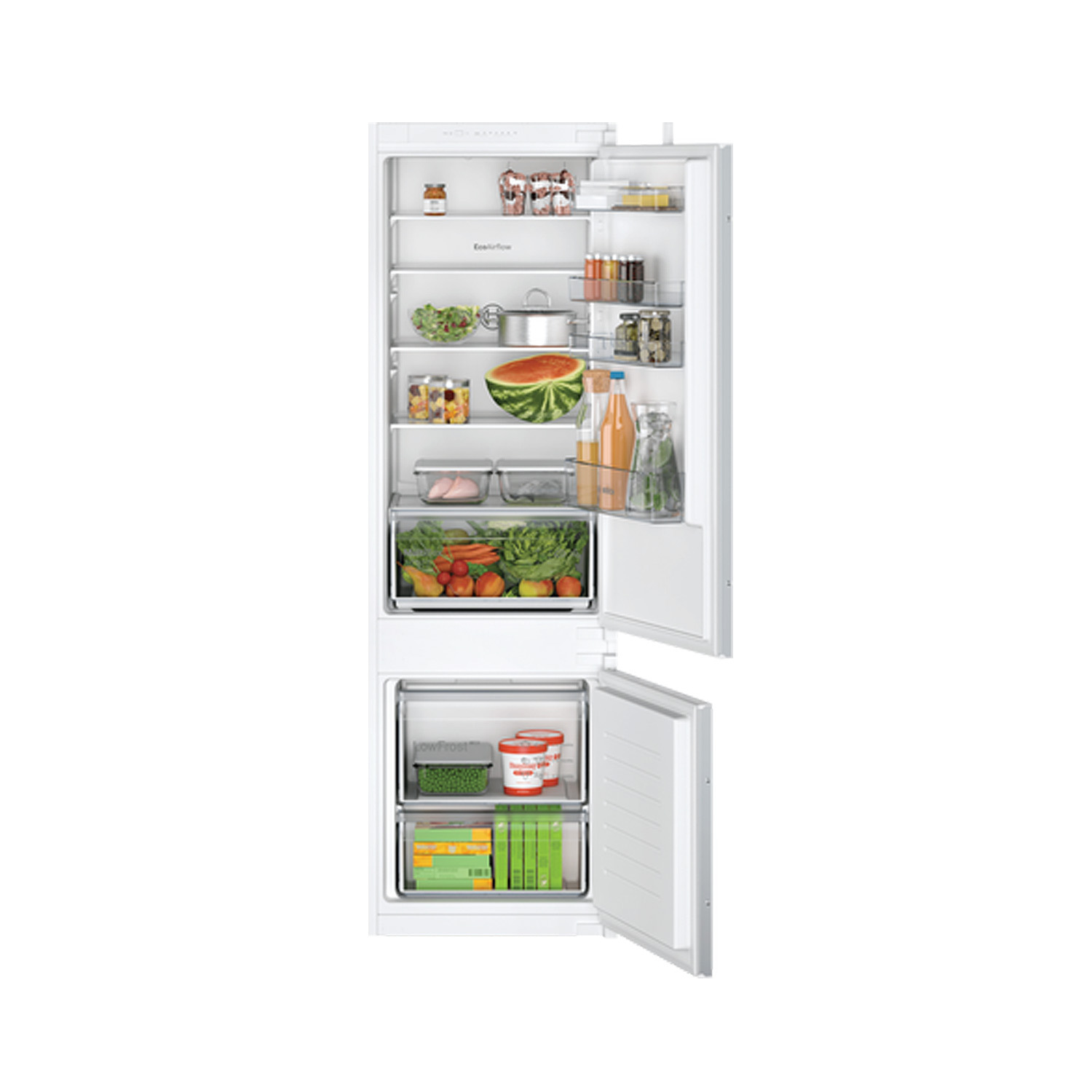 Bosch KIV87NSE0G 54.1cm 70/30 Built In Fridge Freezer - White thumbnail image