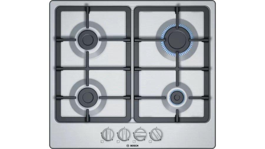 Bosch PGP6B5B90 58.2cm Gas Hob - Stainless Steel thumbnail image