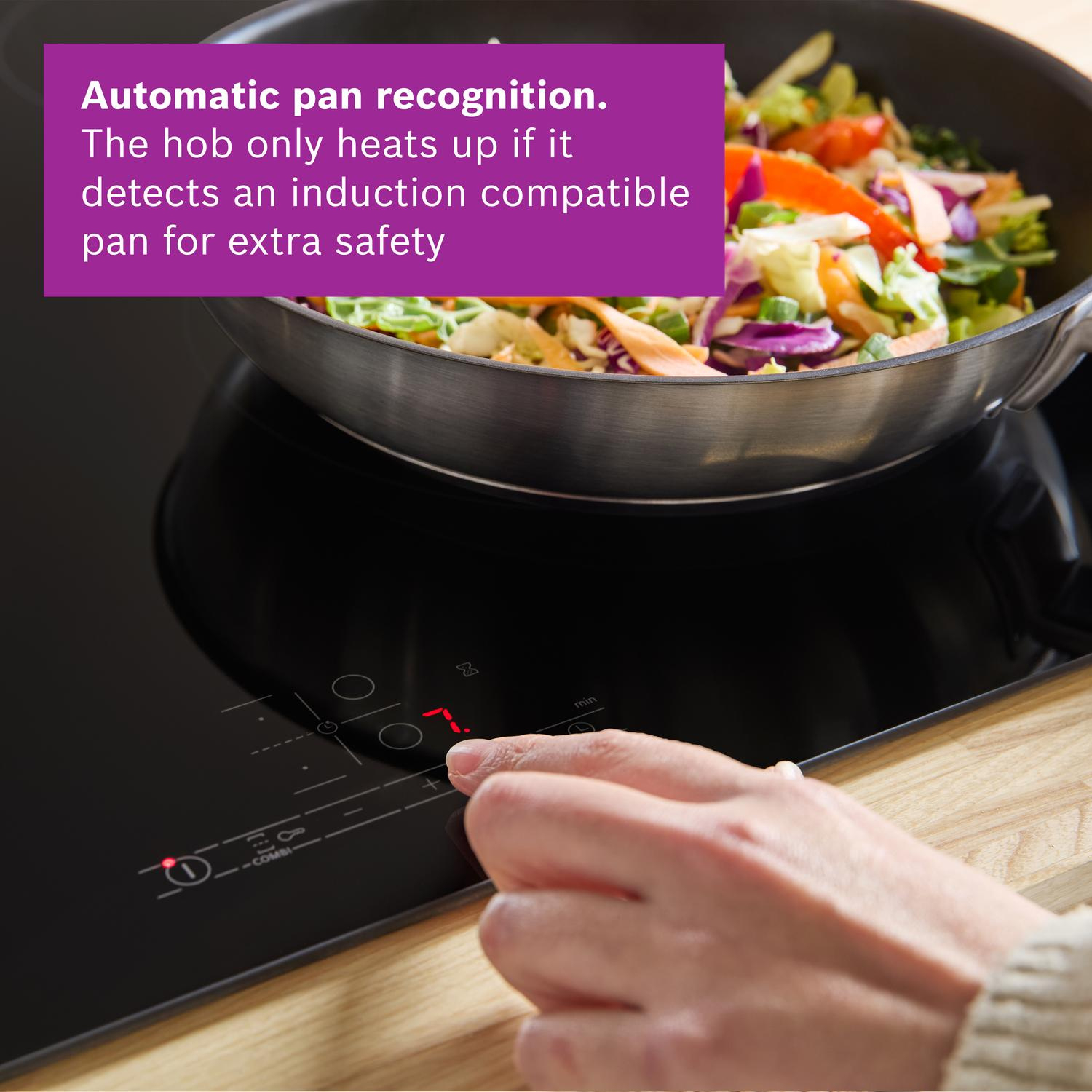 Bosch PWP611BB5B 59.2cm Induction Hob - Black thumbnail image