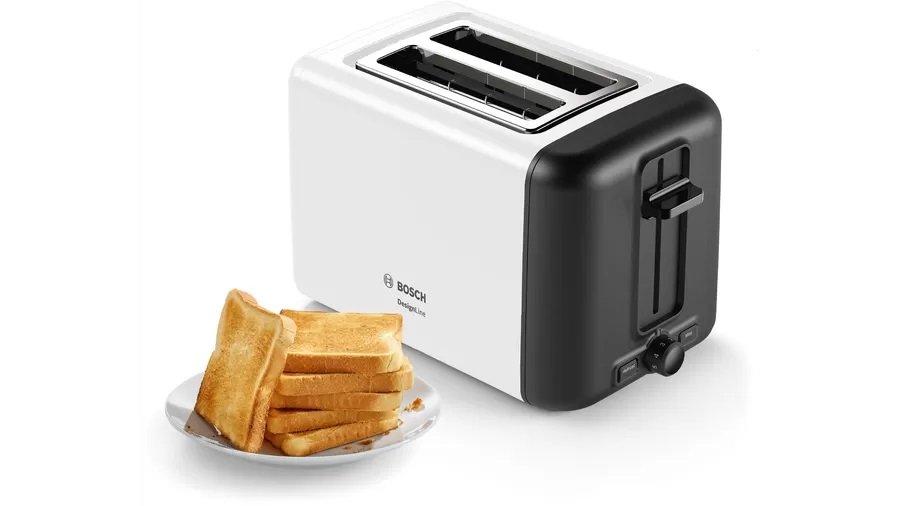 Bosch TAT3P421GB 2 Slice Toaster - White thumbnail image
