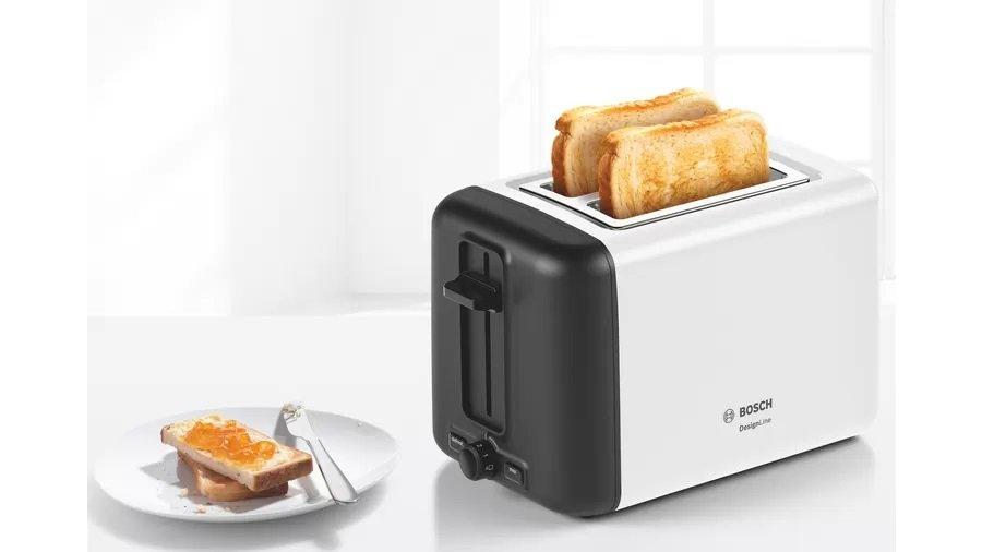Bosch TAT3P421GB 2 Slice Toaster - White thumbnail image