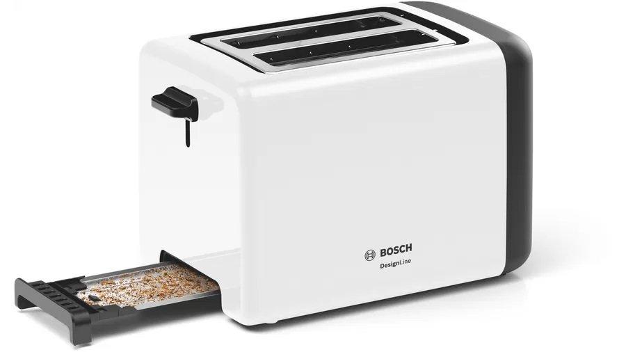 Bosch TAT3P421GB 2 Slice Toaster - White thumbnail image