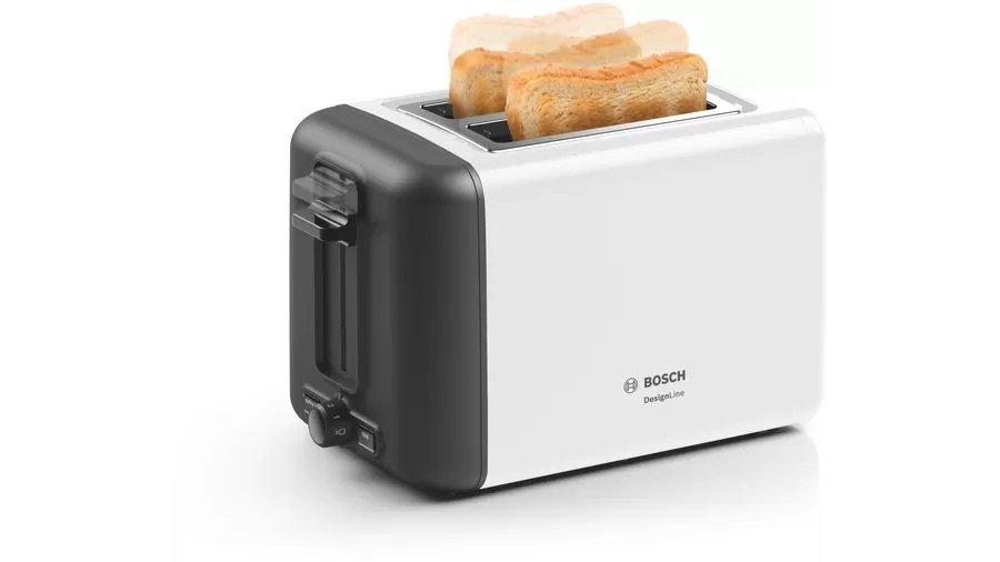 Bosch TAT3P421GB 2 Slice Toaster - White thumbnail image