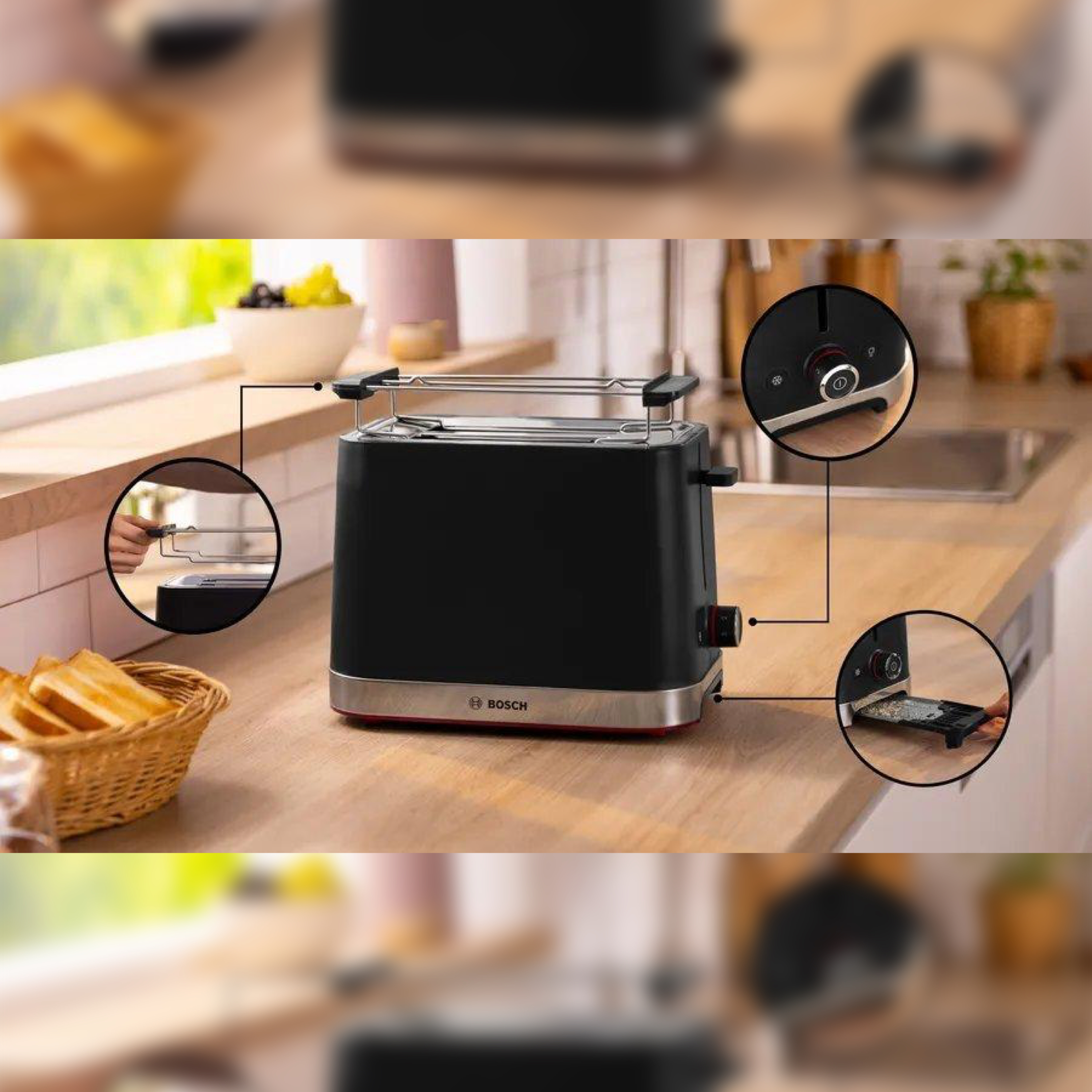 Bosch TAT4M223GB 2 Slice Toaster  thumbnail image