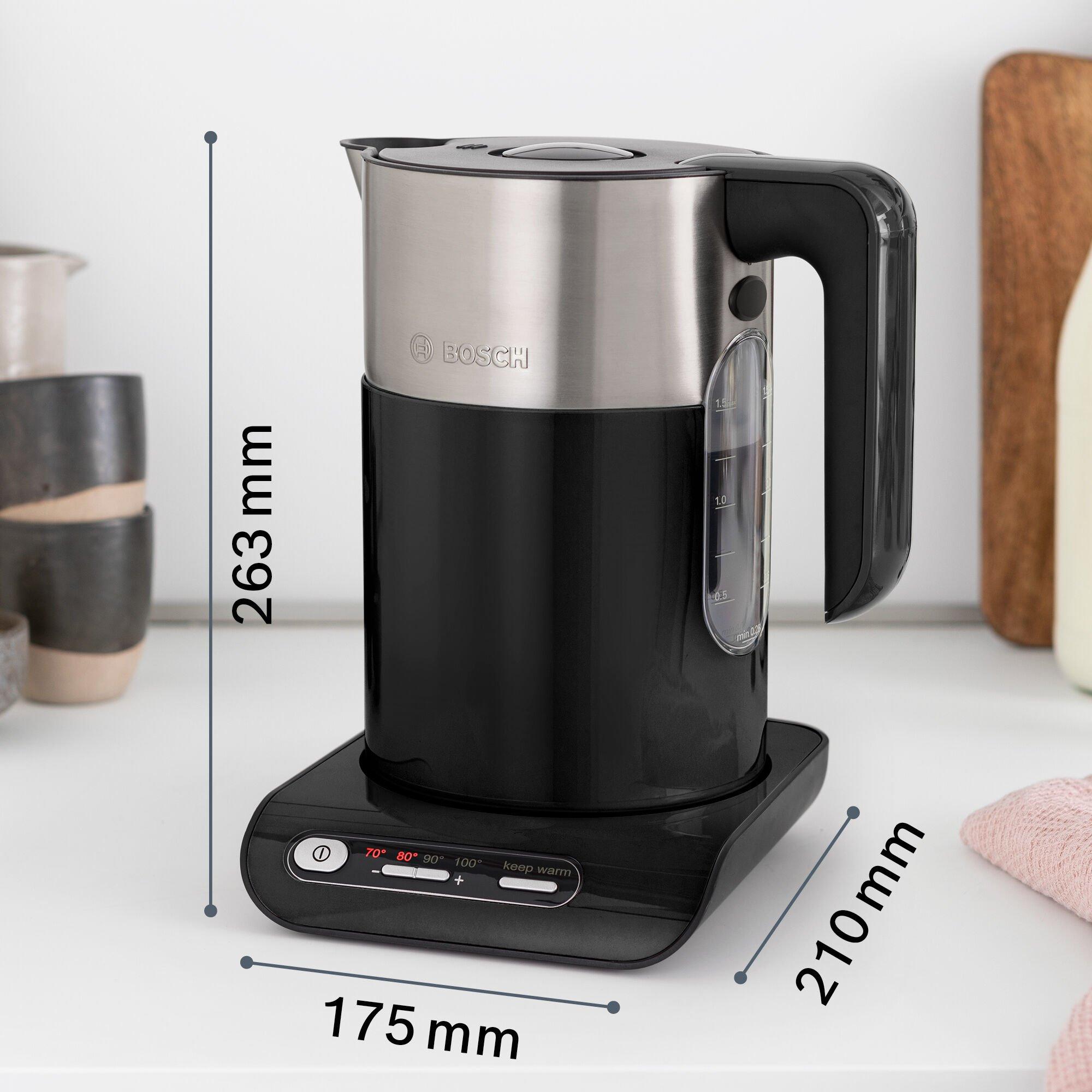 Bosch Styline TWK8633GB 1.5 Litres Jug Kettle - Black thumbnail image