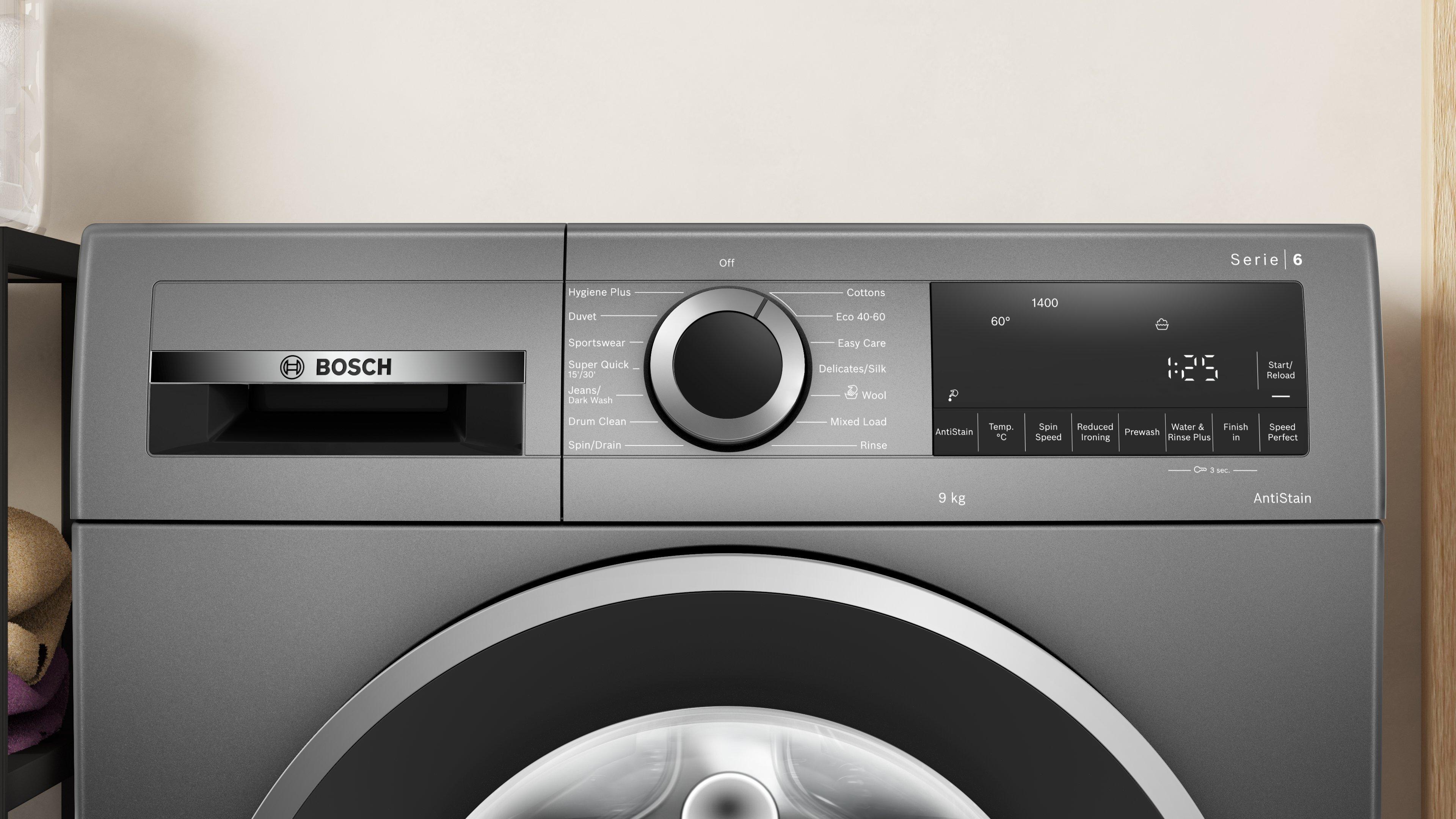 Bosch WGG2449RGB Series 6 9kg 1400 Spin Washing Machine - Cast Iron Grey thumbnail image