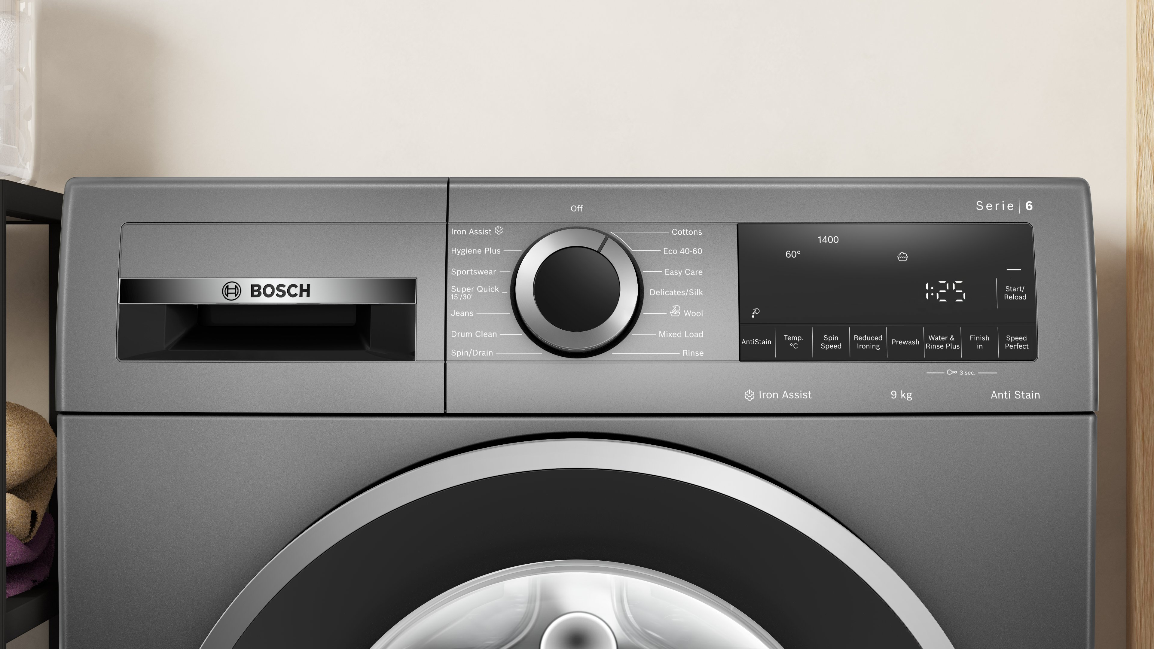 Bosch WGG244ZCGB 9kg 1400 Spin Washing Machine - Graphite thumbnail image