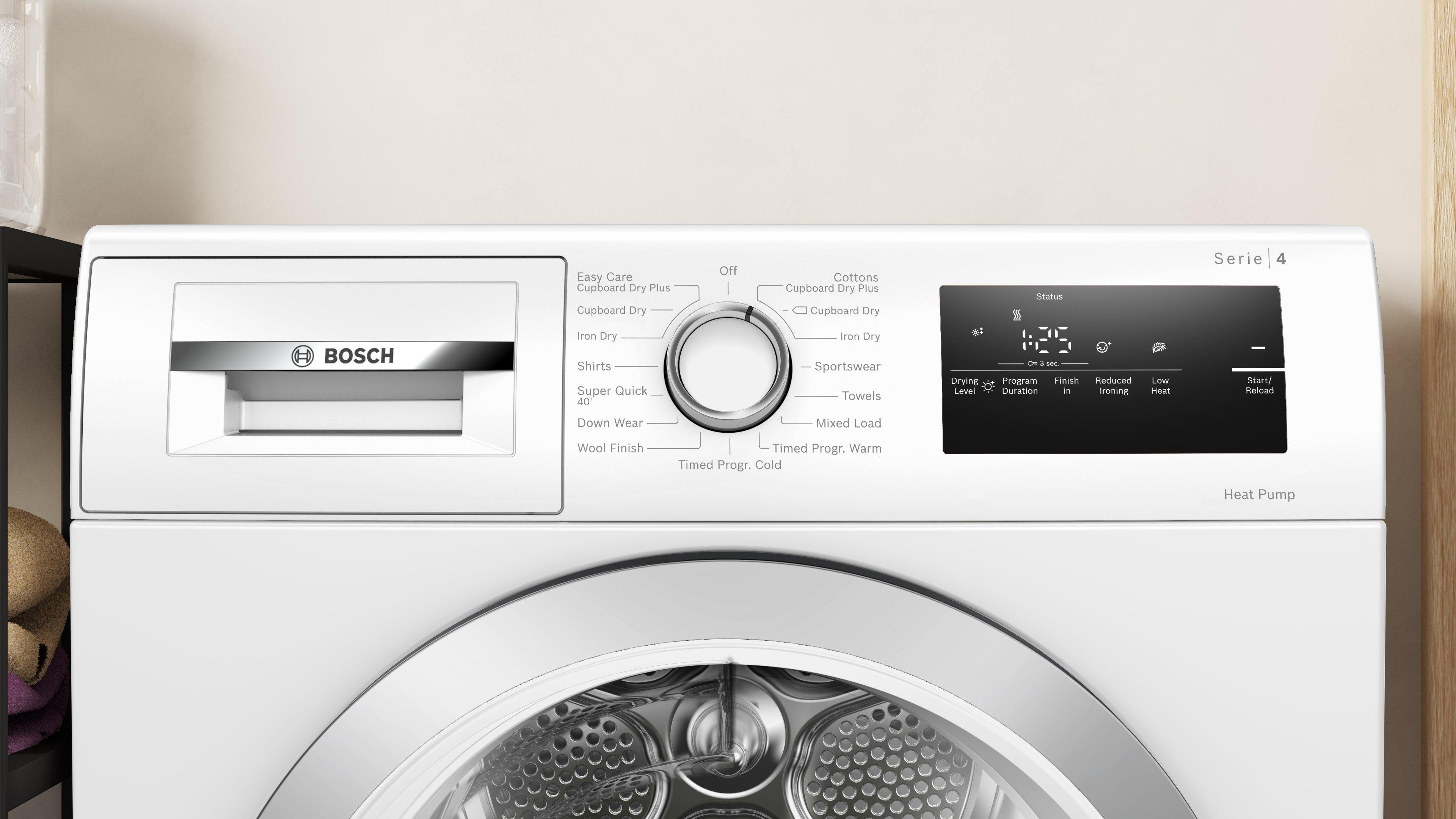 Bosch WTH85223GB 8kg Heat Pump Tumble Dryer - White thumbnail image