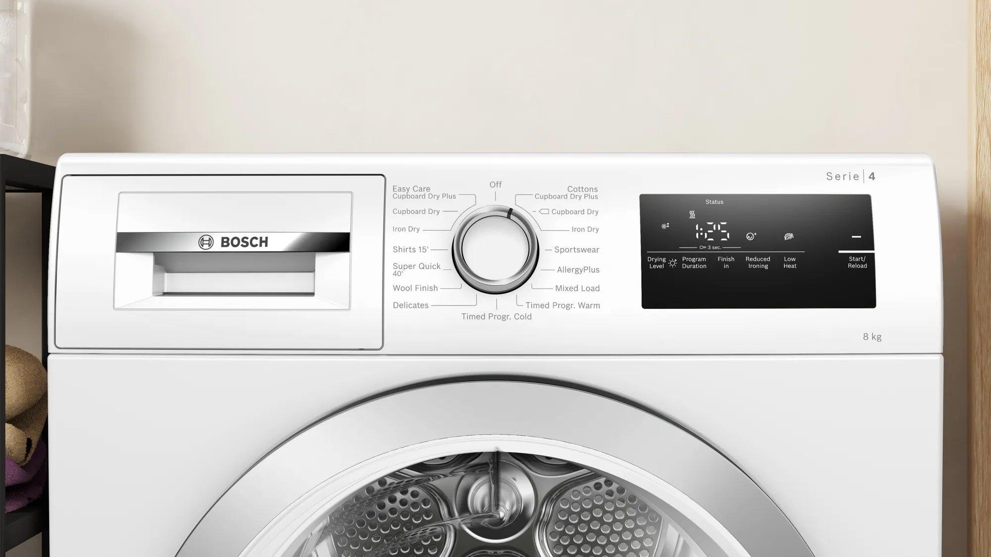 Bosch WTN83203GB 8kg Condenser Tumble Dryer - White thumbnail image