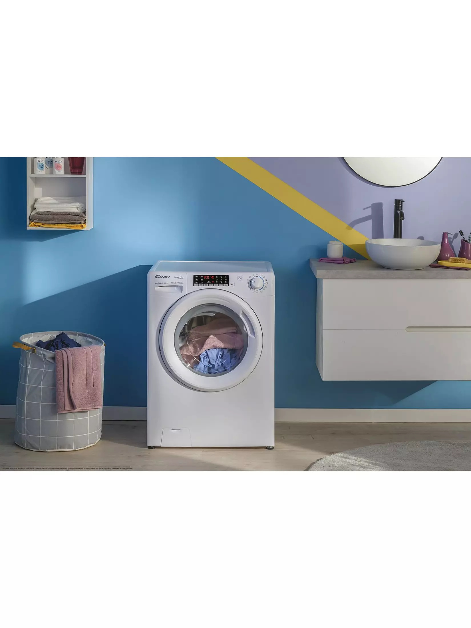 Candy CSO 696TWM6-80 Pro Inverter 9kg, 1600 Spin Washing Machine - White thumbnail image
