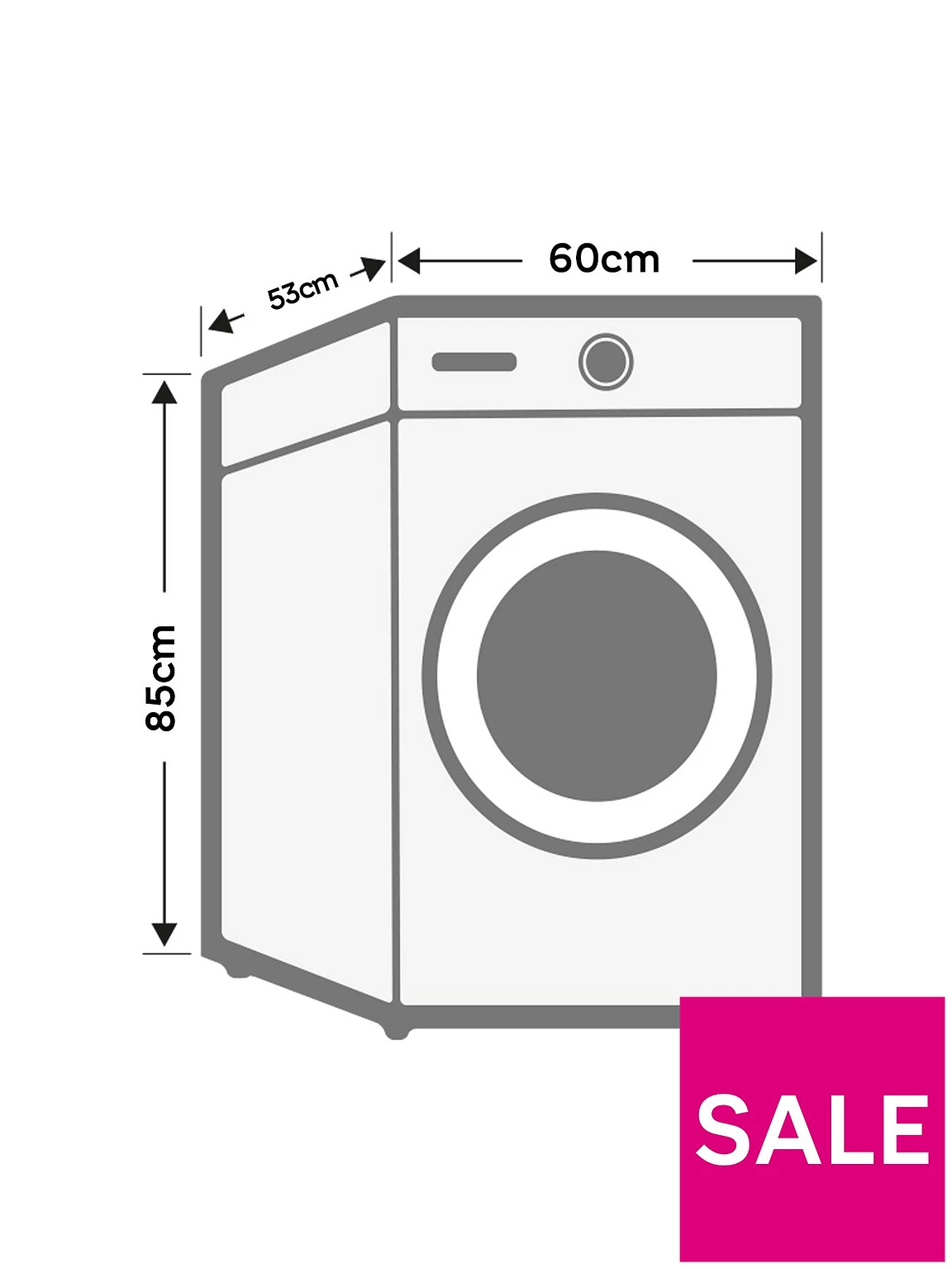 Candy CSO 696TWM6-80 Pro Inverter 9kg, 1600 Spin Washing Machine - White thumbnail image