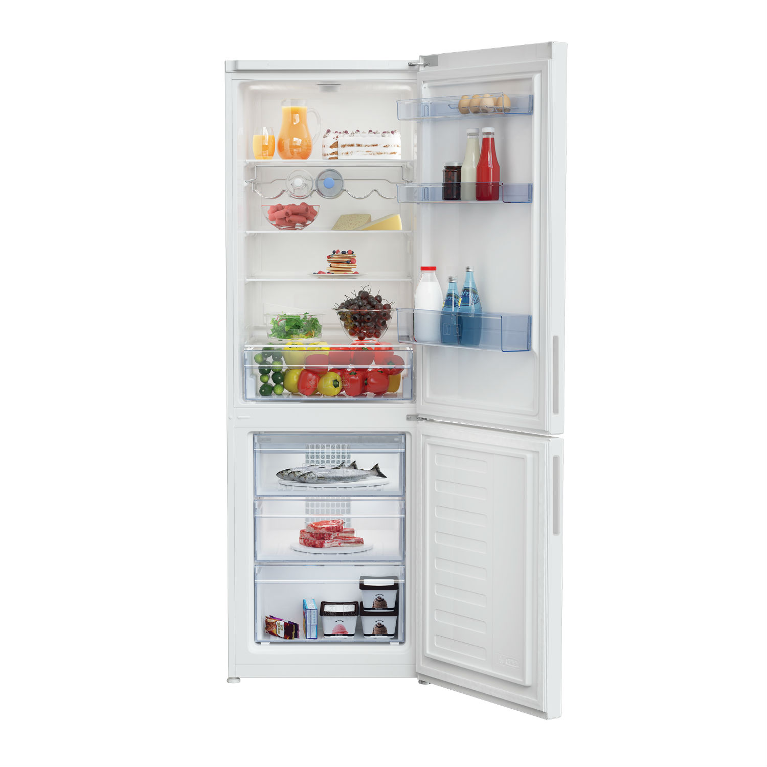 Beko CCFH1685W 60cm Fridge Freezer - White - Frost Free thumbnail image