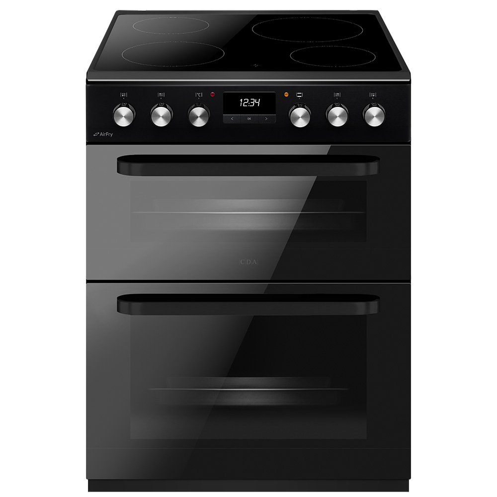 CDA CFC631BL 60cm Double Oven Electric Cooker with Ceramic Hob - Black thumbnail image