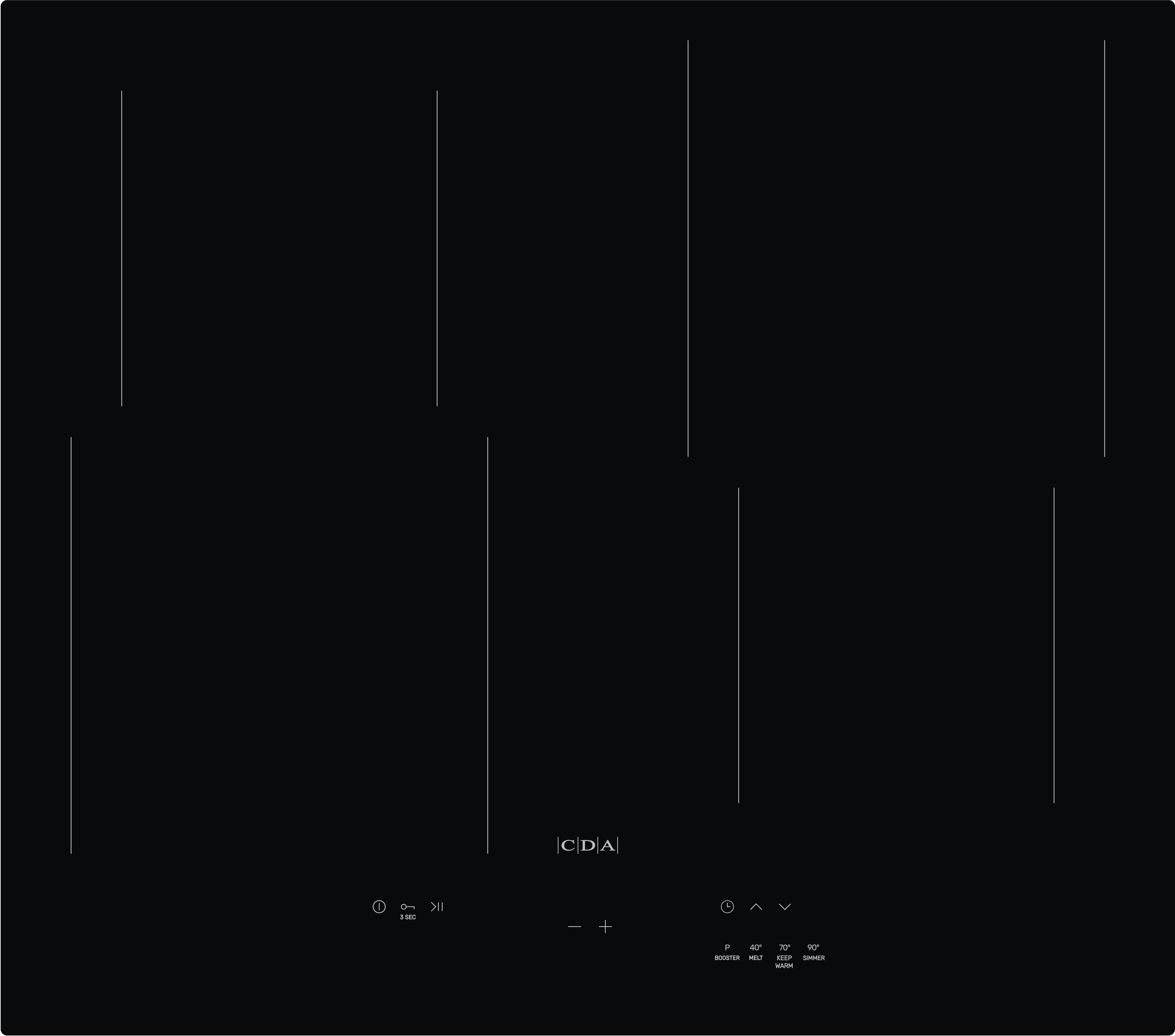 CDA HN6112FR 60cm 4 zone Induction hob - Black thumbnail image