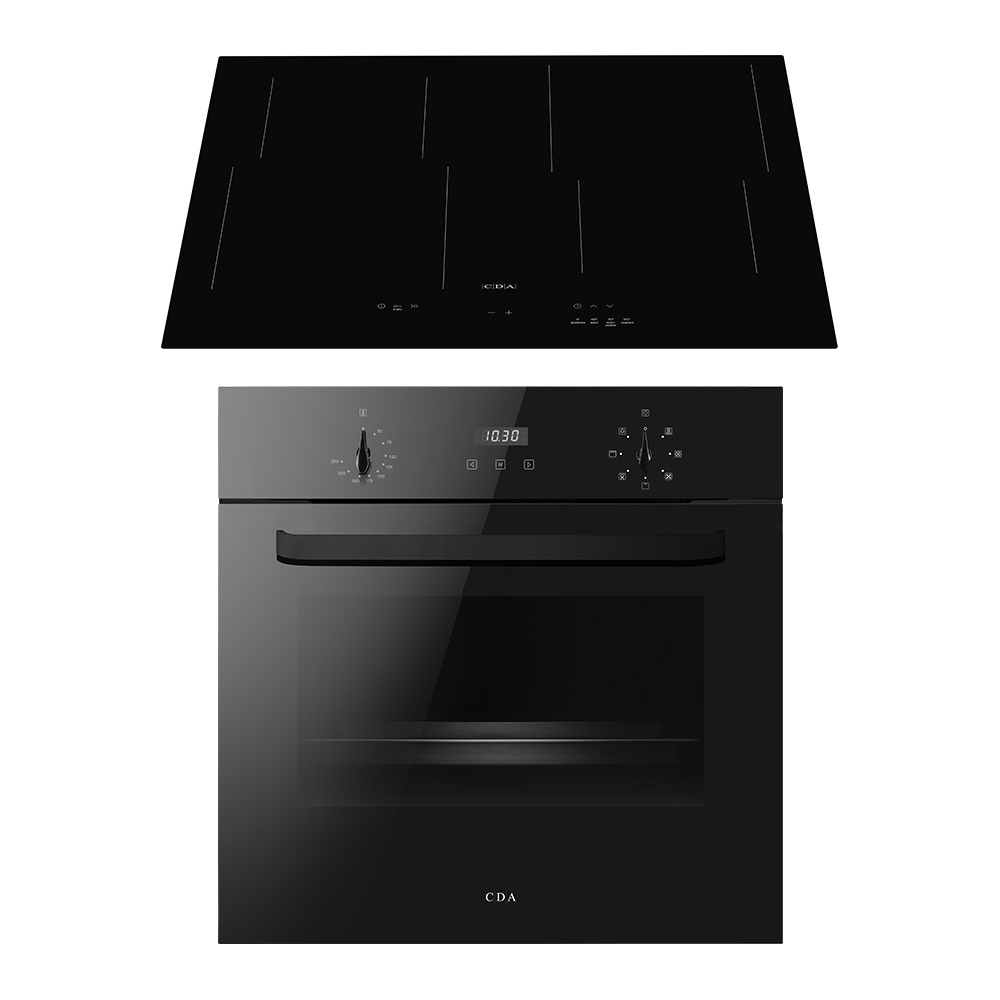 CDA SC223BLKIT 59.5cm Built In Electric Single Oven with 59.2cm Induction Hob - Black thumbnail image