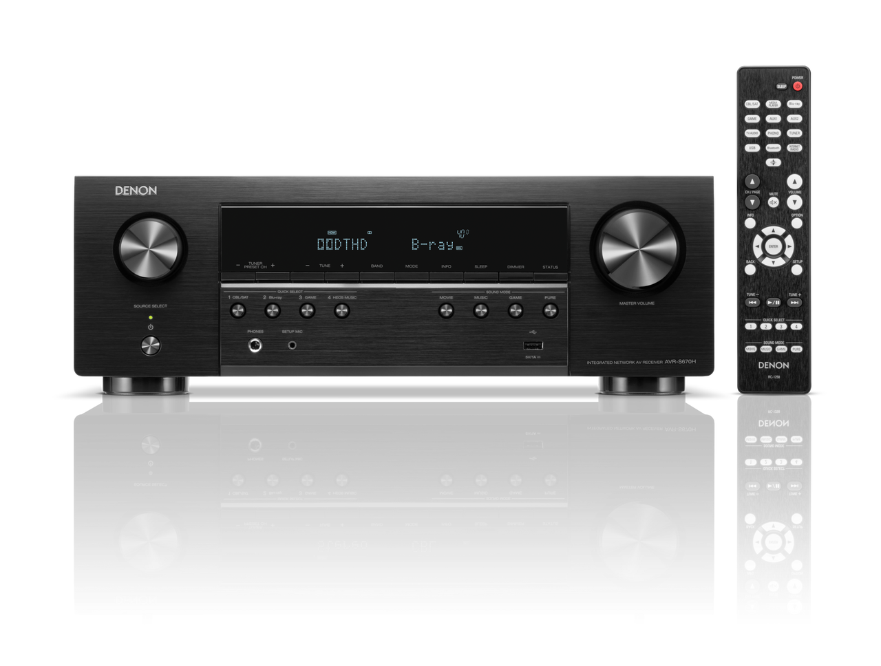 Denon AVRS670HBKE2GB 8K AV Receiver with HEOS&reg; Built-in - Black thumbnail image