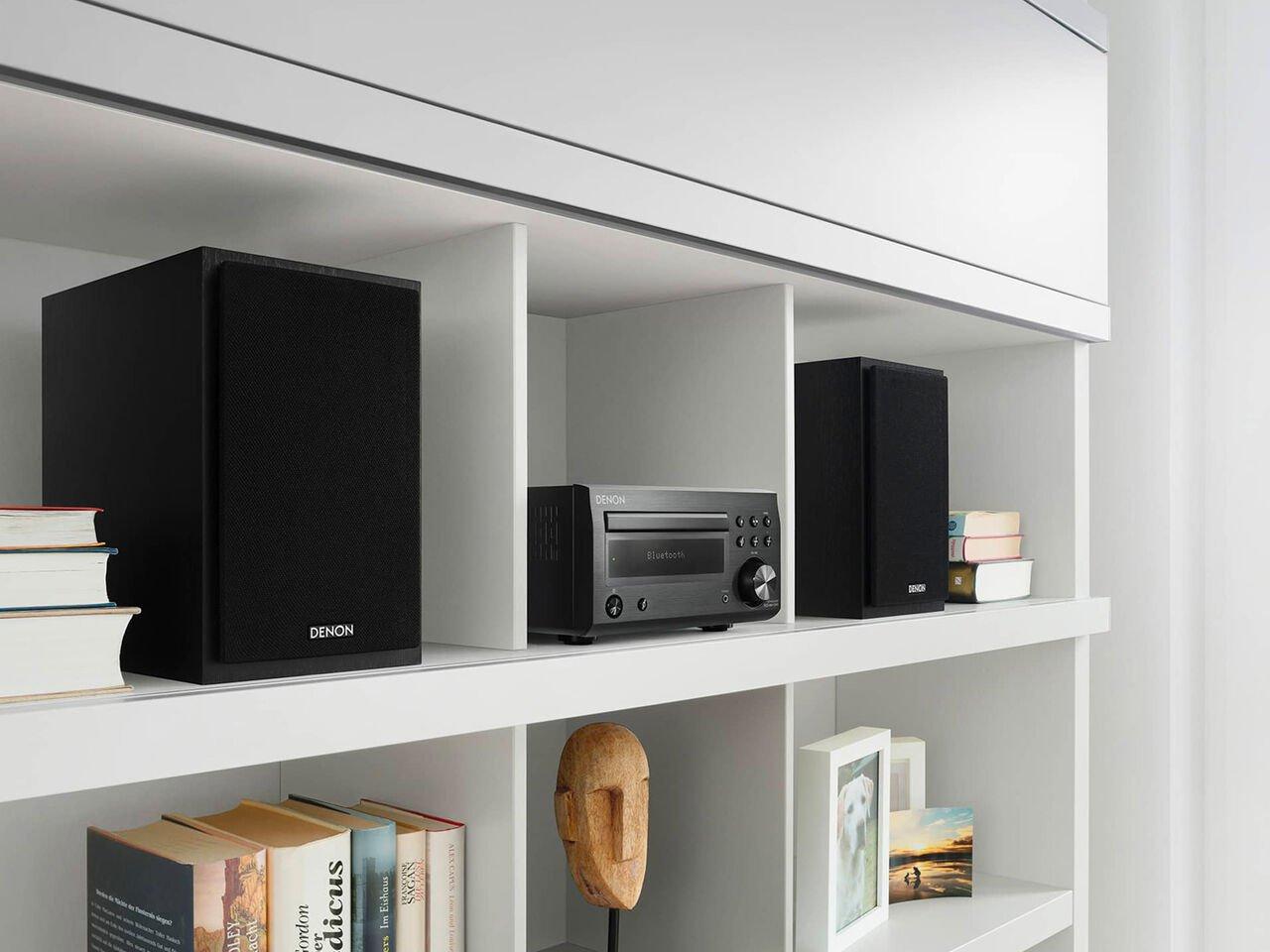 Denon DM41DAB Mini HiFi System with Speakers - Black thumbnail image