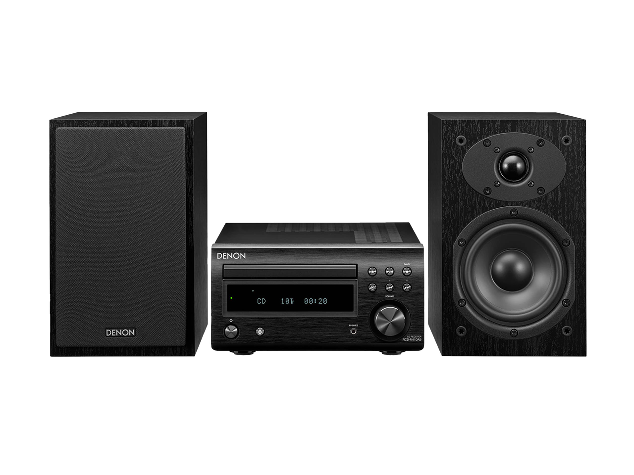Denon DM41DAB Mini HiFi System with Speakers - Black thumbnail image