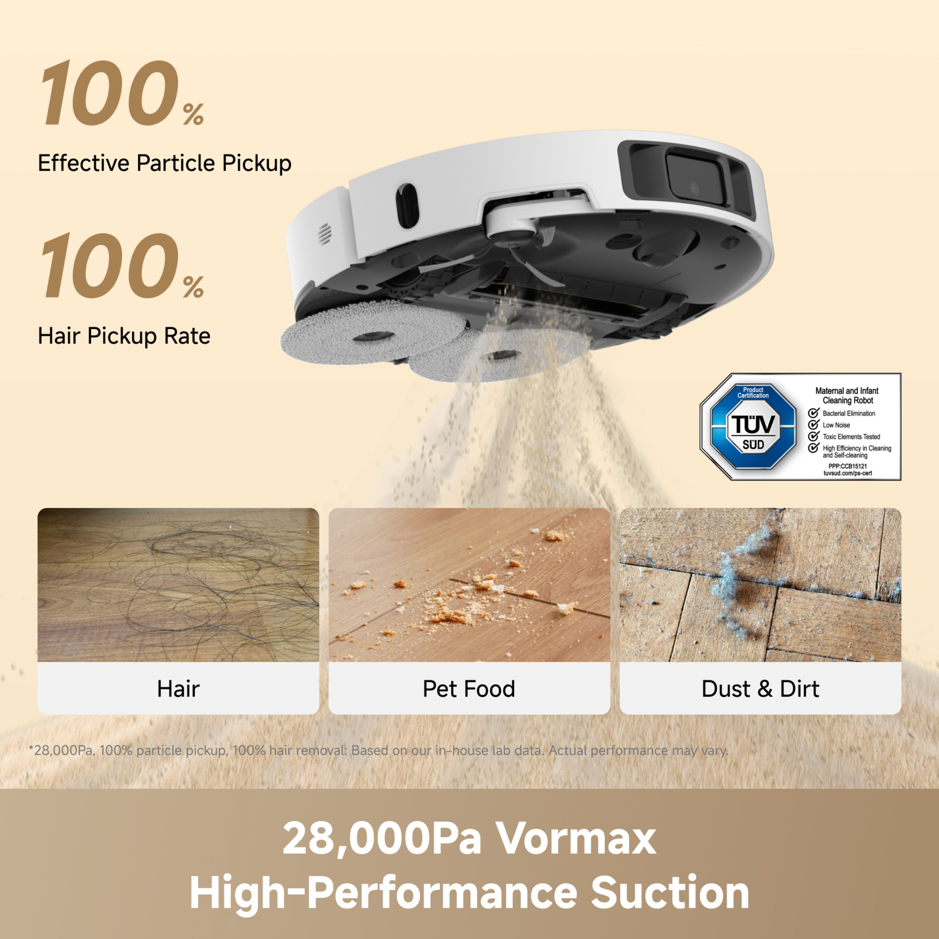 Dreame RLL51SE_WH Ultra AE Smart Robot Vacuum with Mop - White thumbnail image