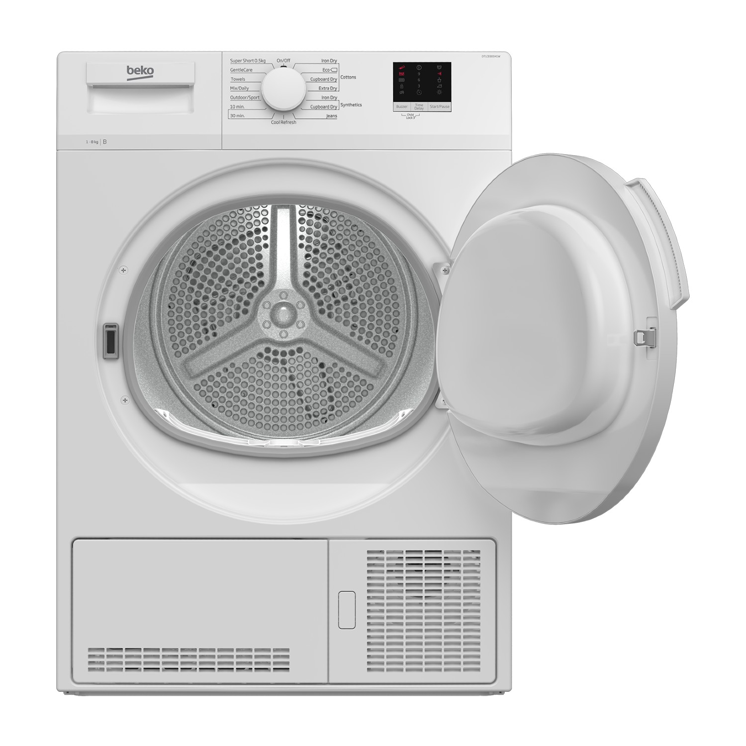 Beko DTLCE80041W 8kg Condenser Tumble Dryer - White thumbnail image